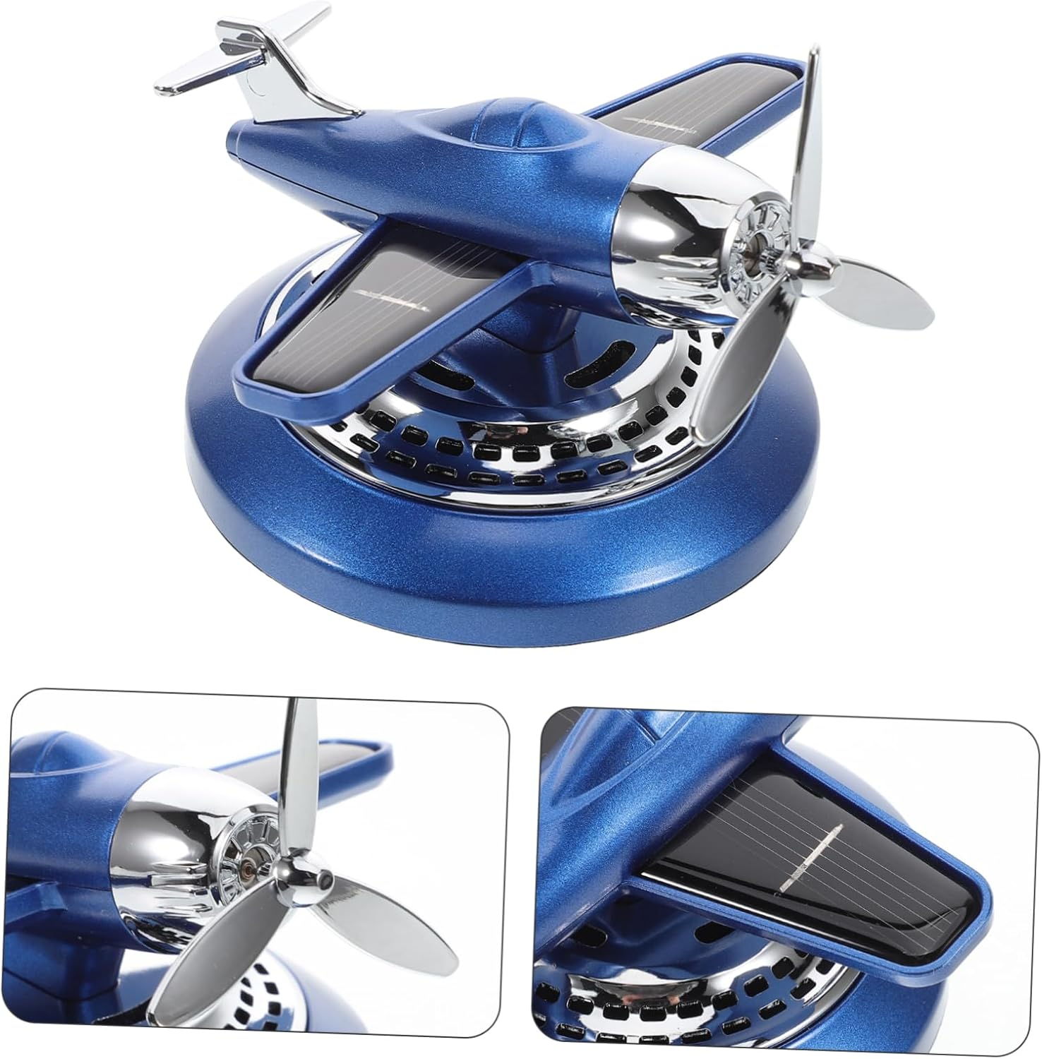 ULTECHNOVO Solar-Powered Car Air Freshener Helicopter Shape Solar Decor for Dashboard Aromatherapy image number 5