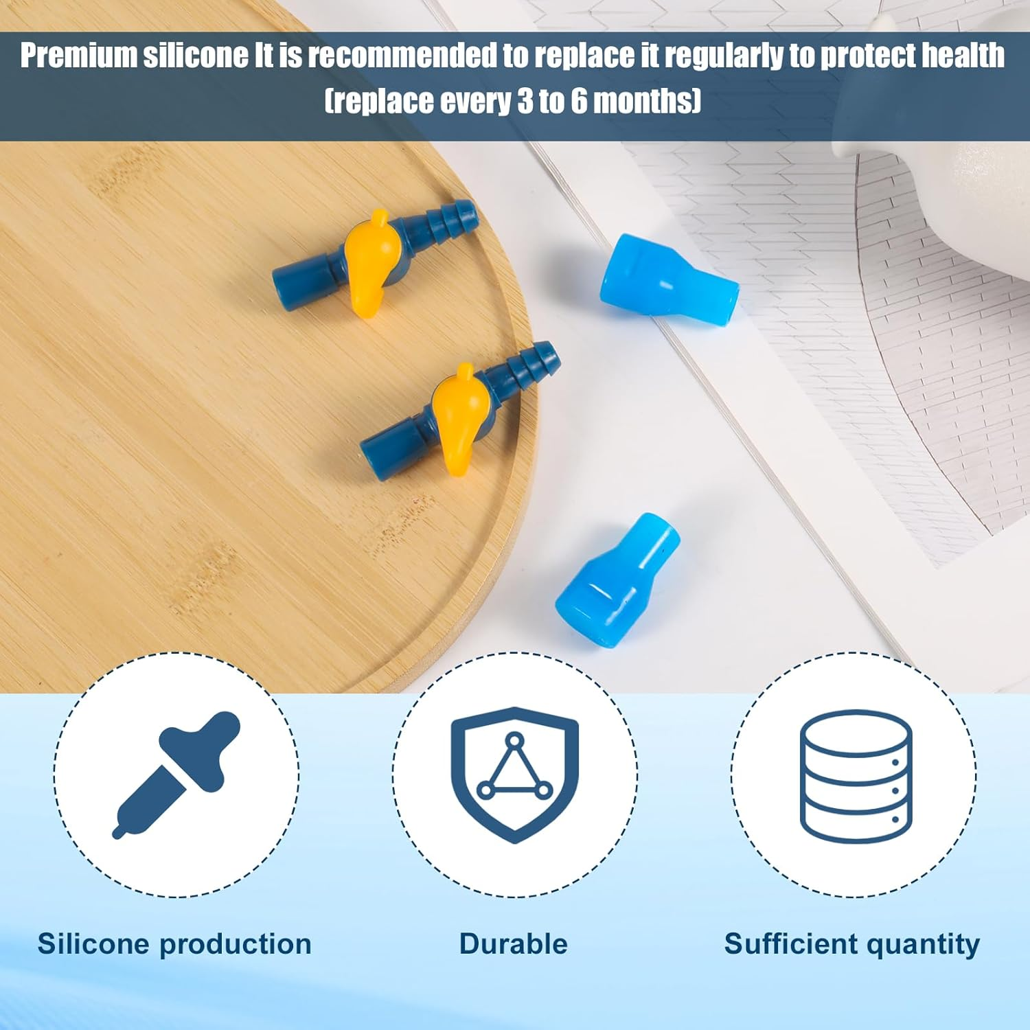 2Pcs Pass-Through Hose Connectors and 6Pcs Bite Valve Replacements Set for Camelbak, Mouthpiece Replacements for Camelbak Accessories Replacement for Camelbak Tube Hydration Bladder