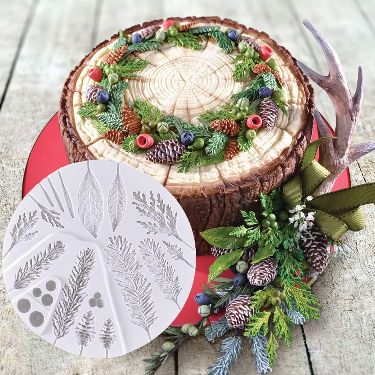 ZHUOJIE Winter Foliage Flower Pro Mould Silicone Mold Fondant Cake Decorating Tool Gumpaste Sugarcraft Chocolate Forms Bakeware Tools image number 5