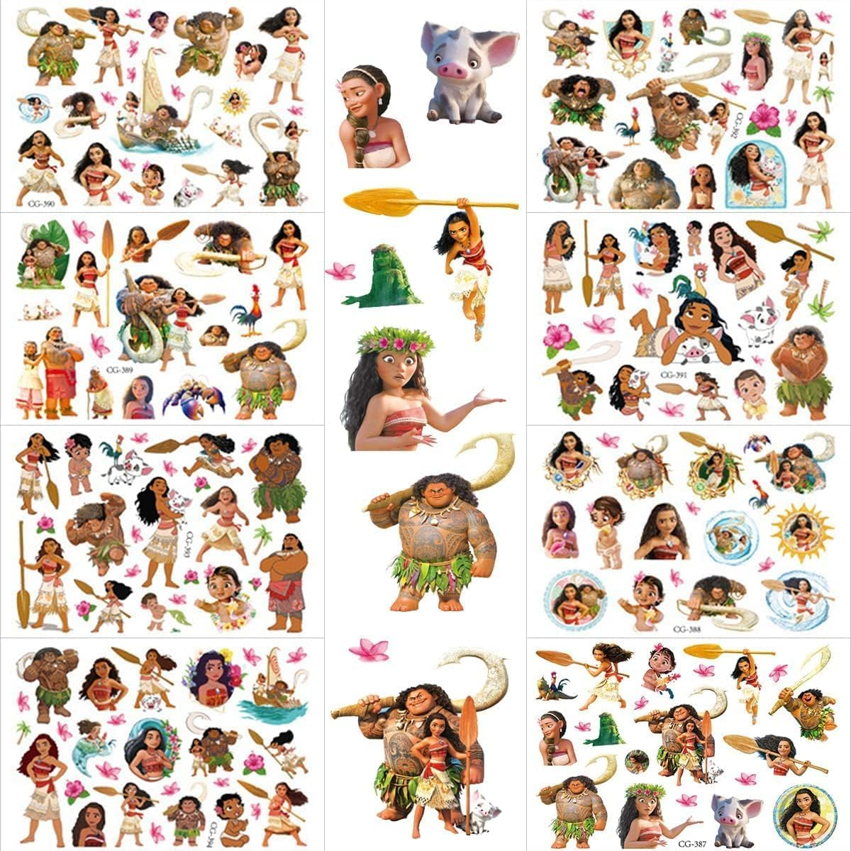 BUYUP 8 Sheets Temporary Tattoos Stickers, Tattoos for Kids,Kids Tattoos Temporary, Birthday Party Supplies Decorations Party Favors, Gifts for Boys Girls School Classroom Rewards