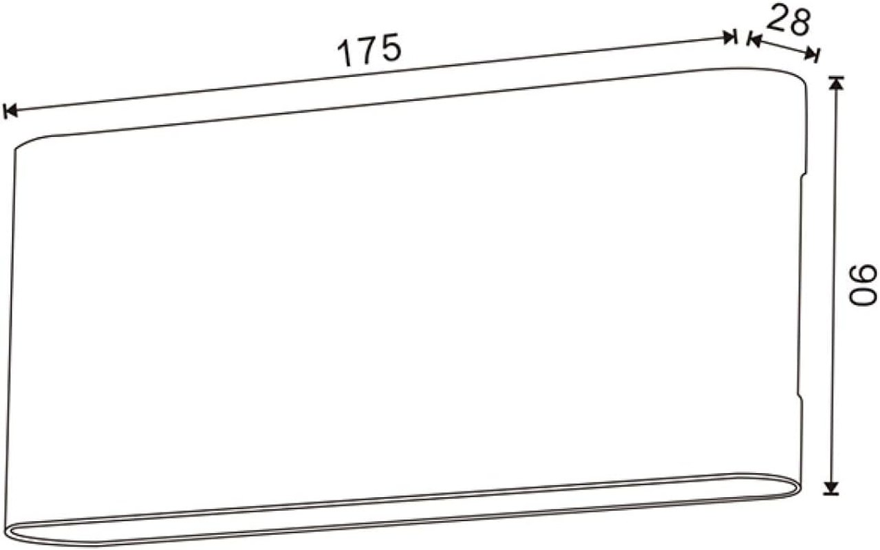 M Ledme LED Wall Light 10W Warm Light 3000K Waterproof IP54 Modern Design for Garden, Patio, Entryway and Patio image number 3