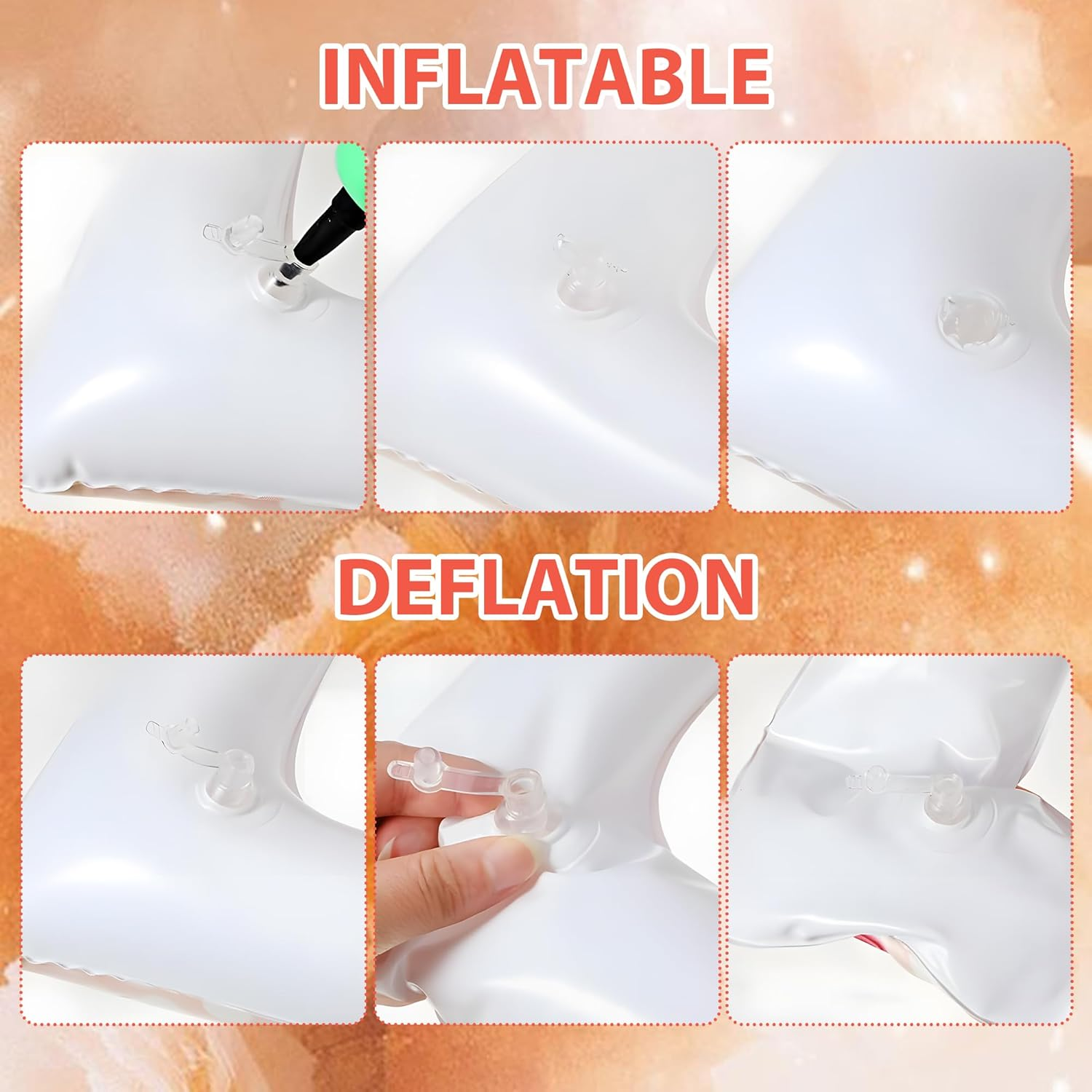 23Pcs Rose Gold Hen Party Photo Booth Props with 1Pc Giant Inflatable Team Bride Selfie Frame, Photo Booth Frame Kit for Hens Night Decor & Bridal Shower Accessories image number 5