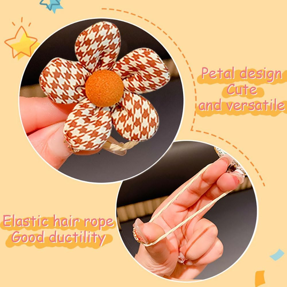20Pcs Girls Hair Ties Toddler Hair Ties No Damage,Colorful Flower Hair Ties Kids Hair Ties Baby Hair Bands Small Ponytail Holders Soft Hair Ties,Cute Hair Ties Toddler Hair Accessories for Girls image number 3