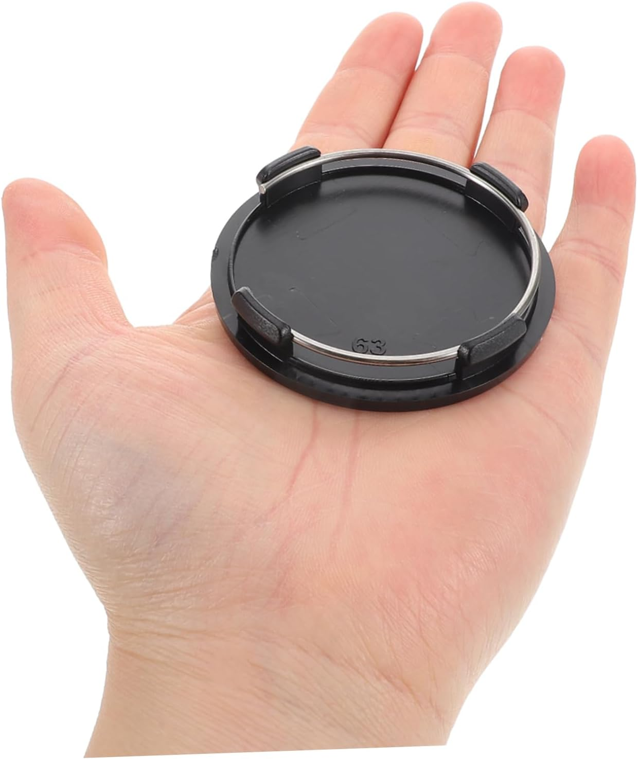 HAPINARY 63Mm Car Wheel Hubcap 2 Pieces Black Hub Center Caps Universal Wheel Rim Covers Replacement for Automotive Exterior Accessories and Trailer Hub Caps image number 4