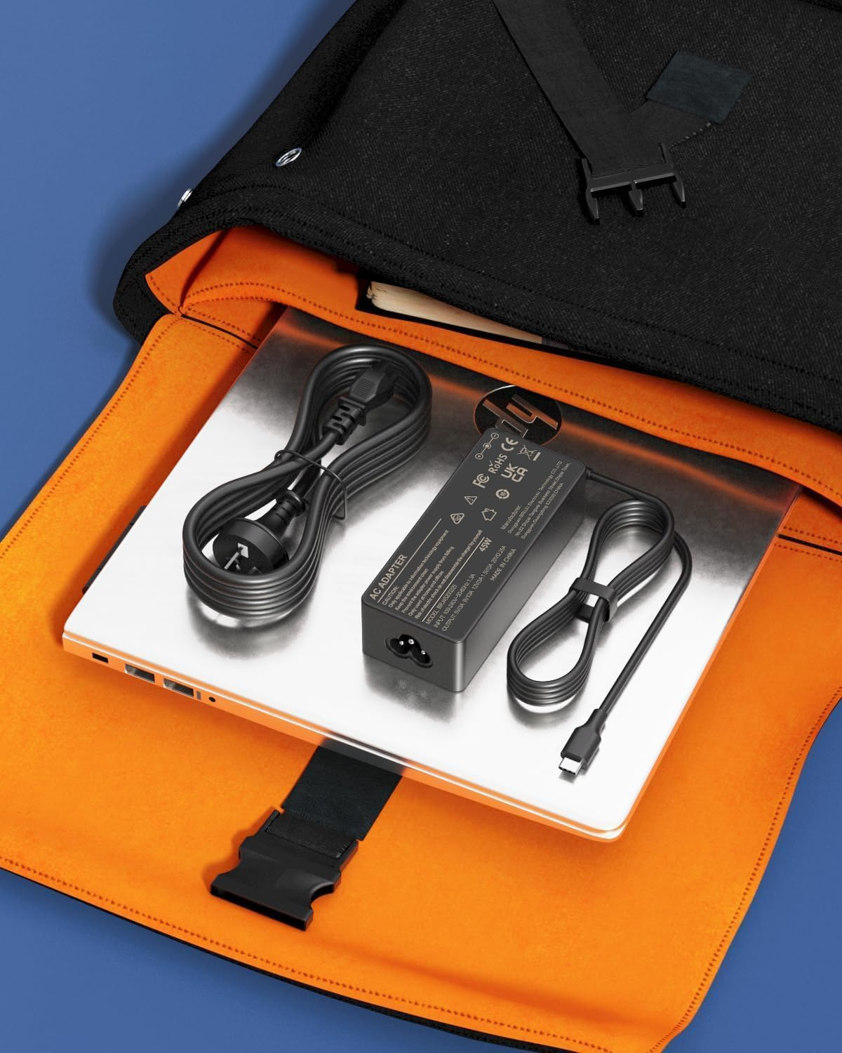 45W USB C Laptop Charger for Lenovo Chromebook 100E 300E 500E C330 S330 C340 Thinkpad T480 T480S T580 T580S E480 E580 ADLX45YIC3D Universal Type C AC Adapter Power Supply Cord image number 2