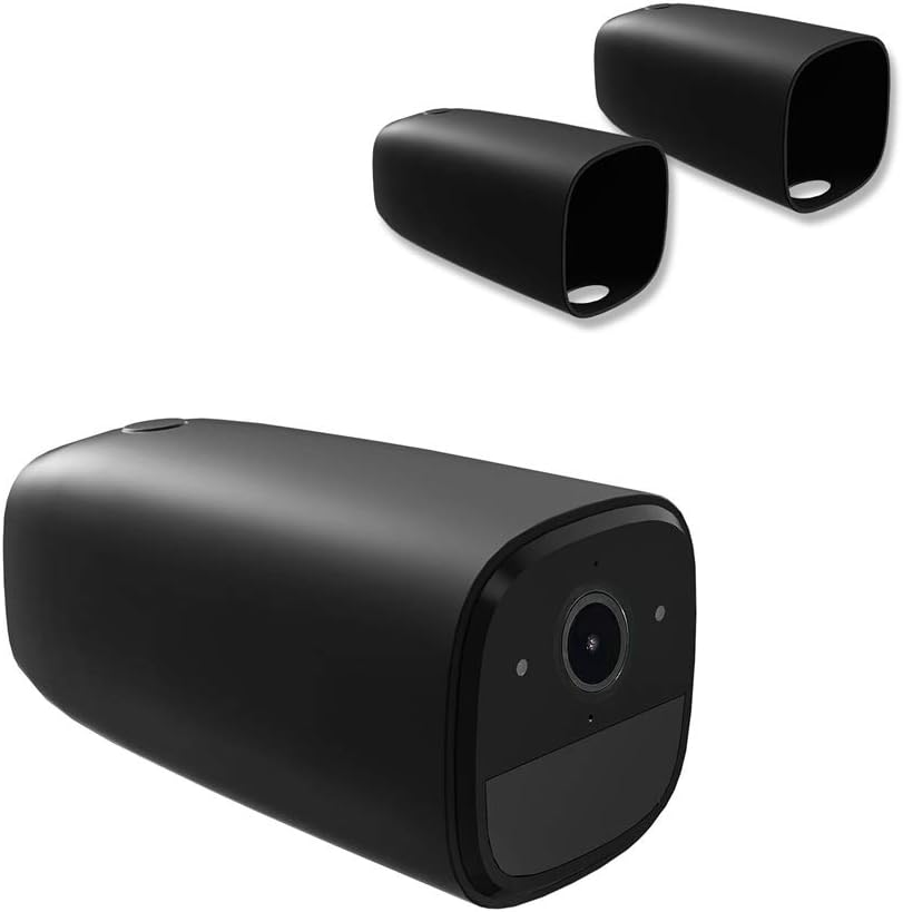 HOLACA 2 Pack Eufycam 1 and 2 Eufycam 2 Pro Silicone Case Skin Compatible with Eufycam 1 and 2 2Pro Wireless Home Security Camera System - Waterproof, Soft Protective Light