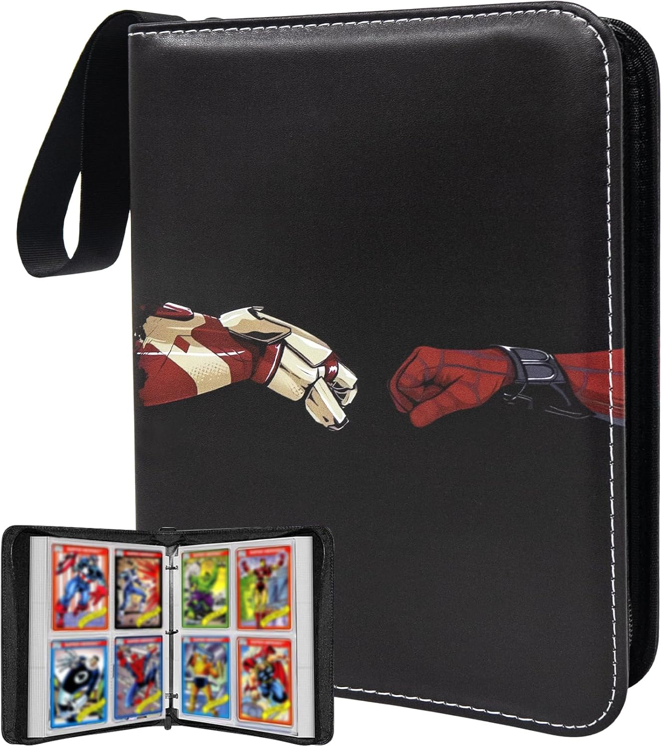 400 Pockets Trading Card Binder for One Piece Cards,Portable Waterproof Card Storage Book with Removable Sleeves, Children Gifts for Anime, Game, MTG and TCG Cards