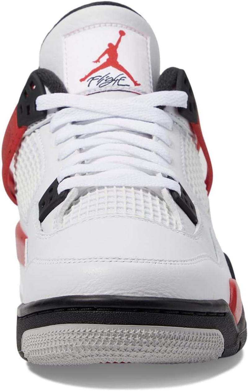 Jordan Boy'S Air 4 Retro (Big Kid) White/Fire Red/Black/Neutral Grey 5.5 Big Kid M image number 1