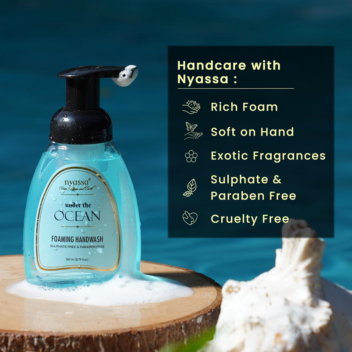 Nyassa under the Ocean Foaming Handwash 260Ml Sulphate and Paraben Free
