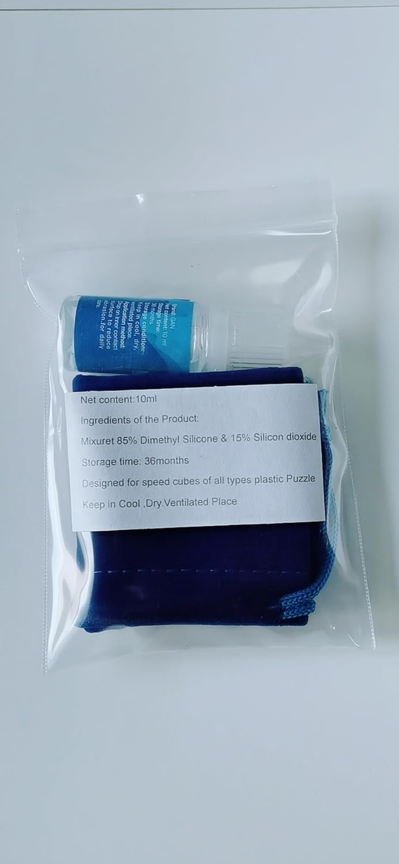 Cuberspeed Gan Cube Lube Professional Speed Cube Lube Lubricant Oil 10ML with Blue Cube Bag for 2X2 3X3 Cube image number 4
