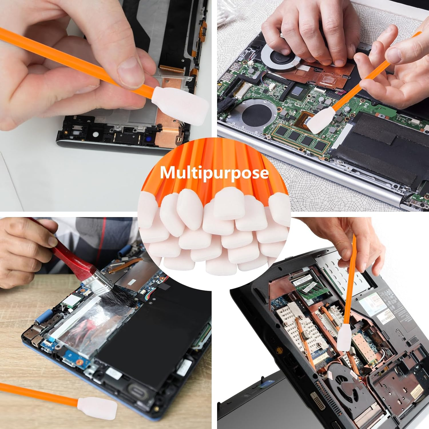 MIDELONG Foam Cleaning Swabs, 5.11" Square Rectangle Cleaning Swab Foam Tips Sponge Sticks for Electronics Camera Optical Lens Inkjet Printers Print Head Optical Equipment, Pack of 30 image number 6