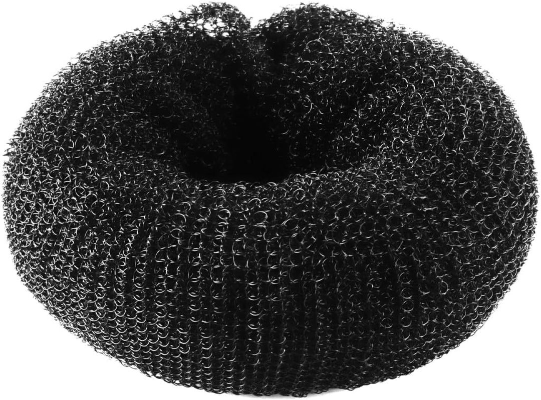 Enwye 3Pcs/Set 20Cmdonut Hair Bun Maker for Women Elastic Nylon Hair Styling Tool Comfortable Long Versatile Accessories 3Color（Off White, Brown, Black） image number 5
