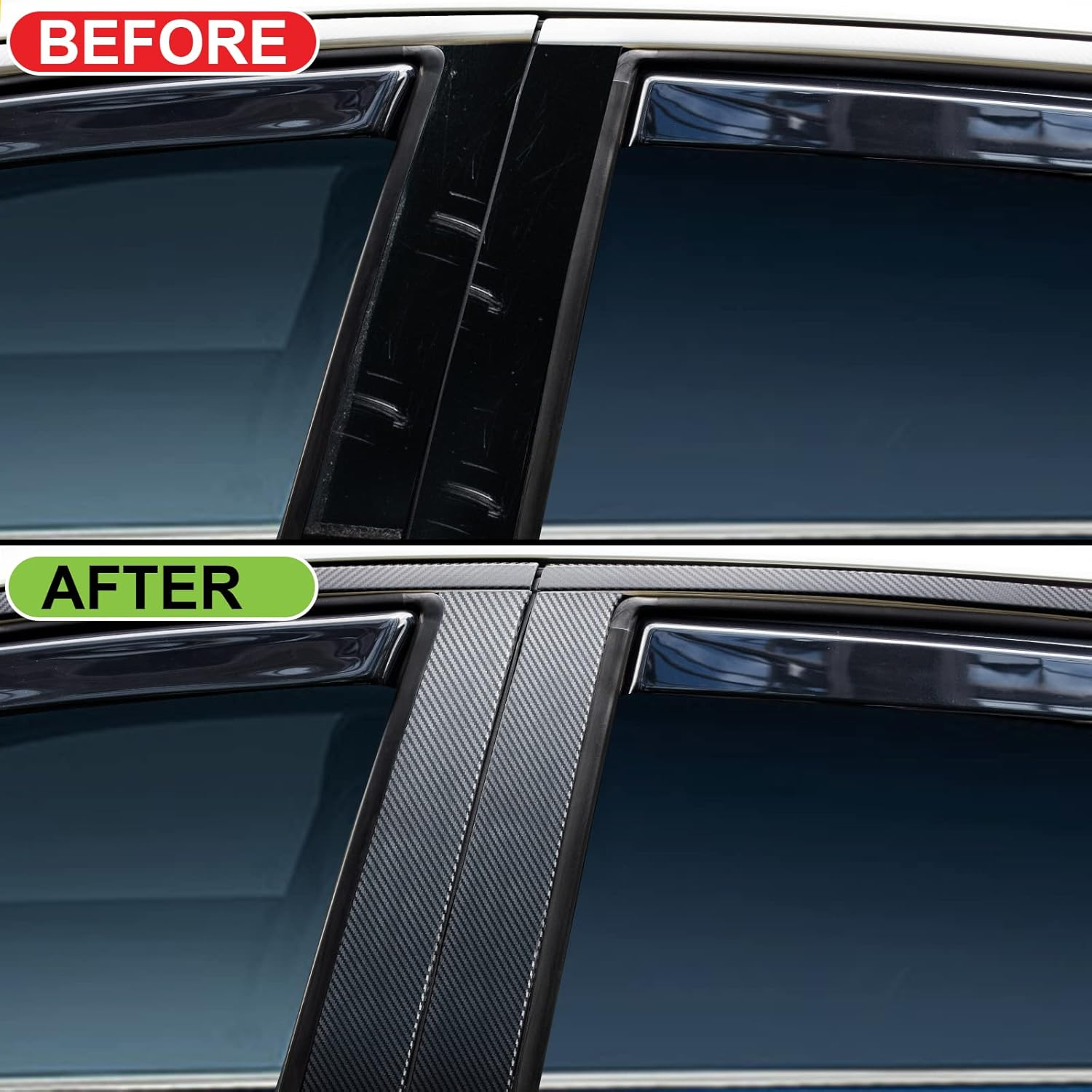 Spurtar Carbon Fiber Wrap, 1 Inch X 20 Ft Air Release Black Vinyl Wrap for Cars Chrome Delete 3D Carbon Fiber Tape Blackout Exterior Decor Tape for Vehicles DIY Free Tool 2.5 X 600Cm image number 7