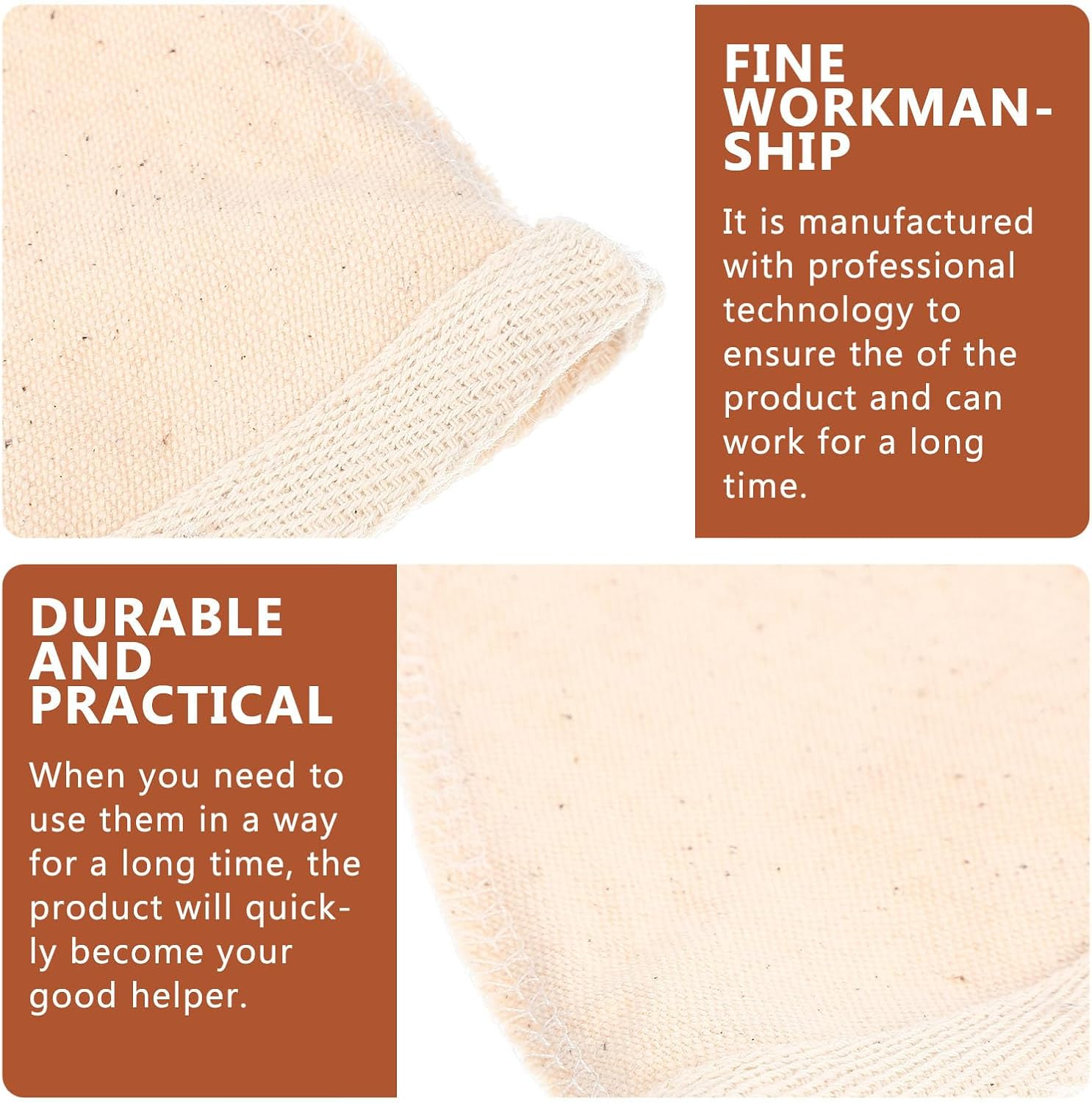 LIFKICH Reusable Coffee Filter Bag with Wooden Handle 2Pcs Large Size Milk Tea Brewing Tool Sturdy Mesh Tea Strainer Suitable for Home and Travel