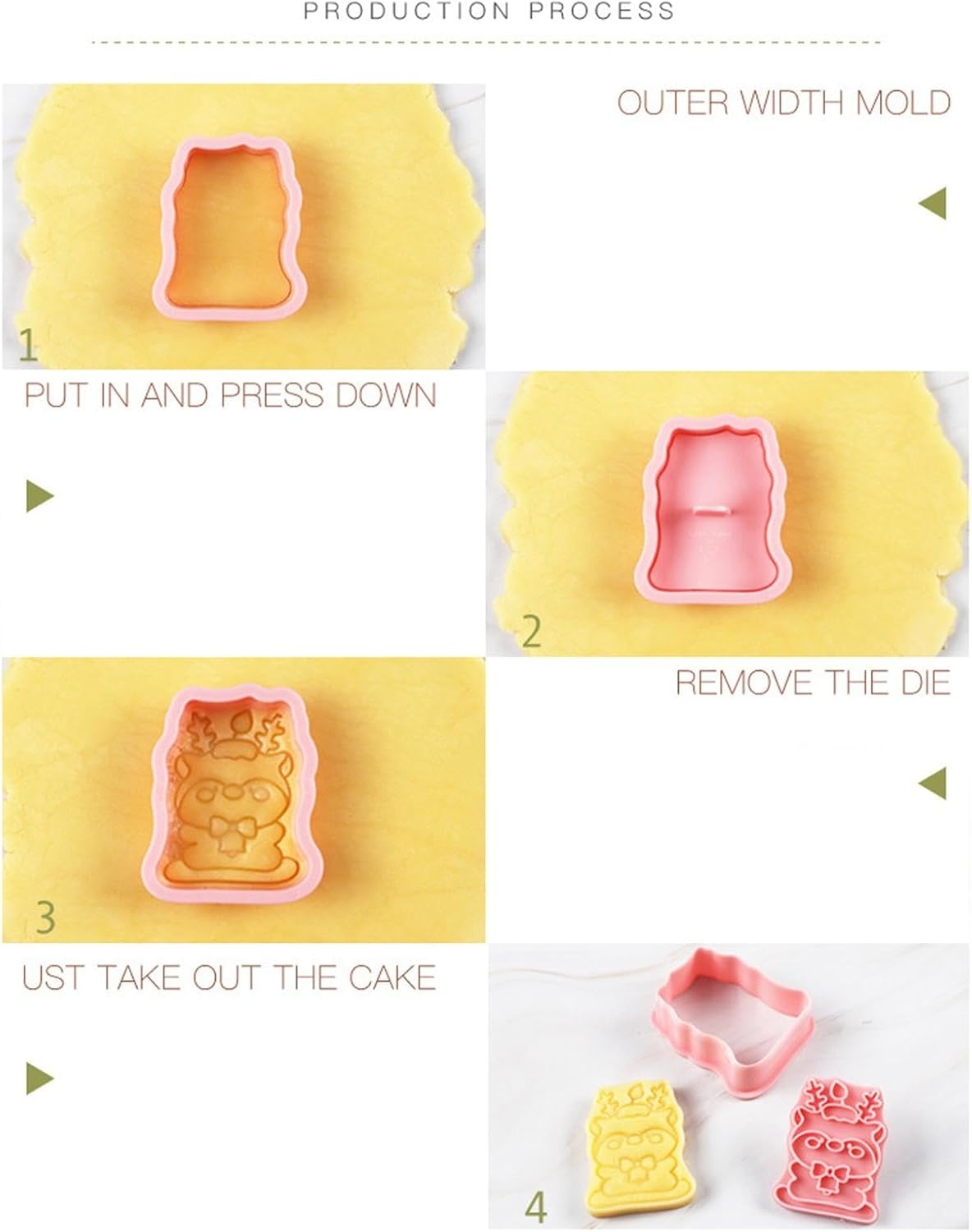 Small Christmas Cookie Cutter Set, 8X Holiday Baking Cutter, Chocolate Molds Christmas Baking Cutter for Chocolate Jelly Fondant Candy image number 6