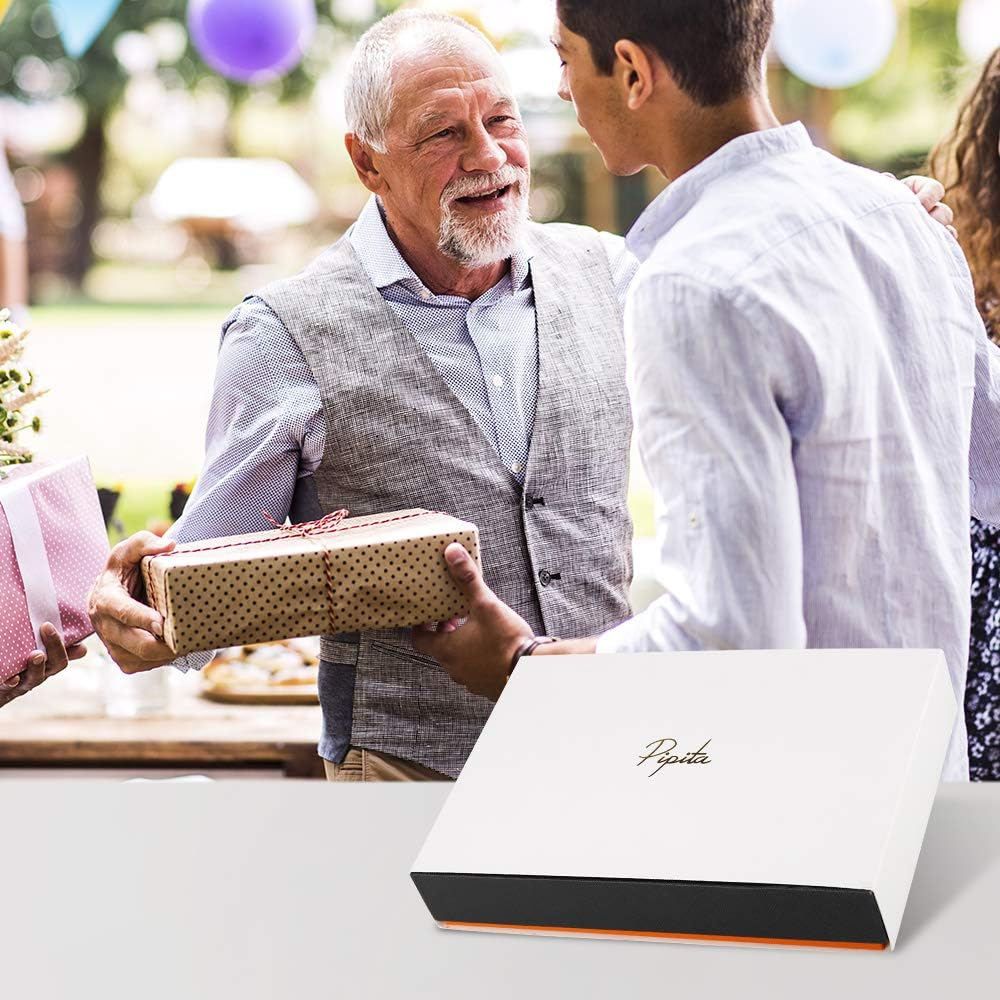 PIPITA Torch Lighter and Cigar Cutter Ashtray Set,Refillable Windproof Single Jet Gas Lighter & Blade Cigar Guillotine & Ceramics Ashtray with Gift Box (Without Gas) image number 1