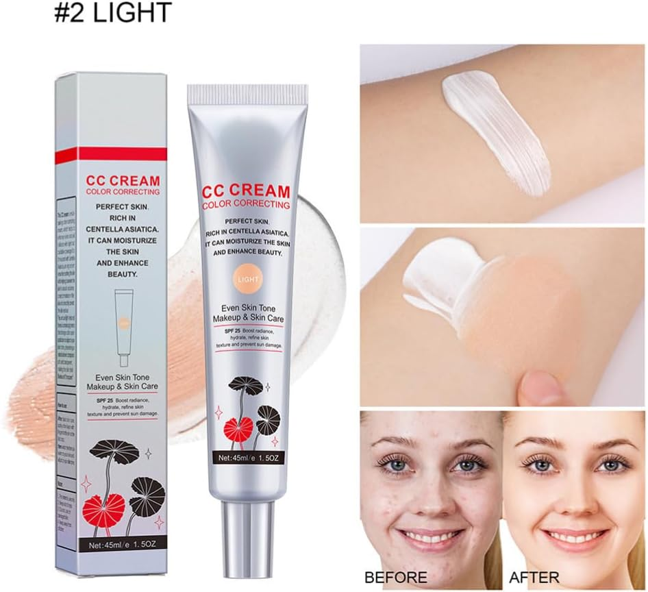 Depehelp Satin Skin Cc Cream, Color Correcting Pre - Makeup Foundation, Invisible Pore, Even Skin Tone, Moisturizing Matte Foundation for All Flesh (2Pcs) image number 4