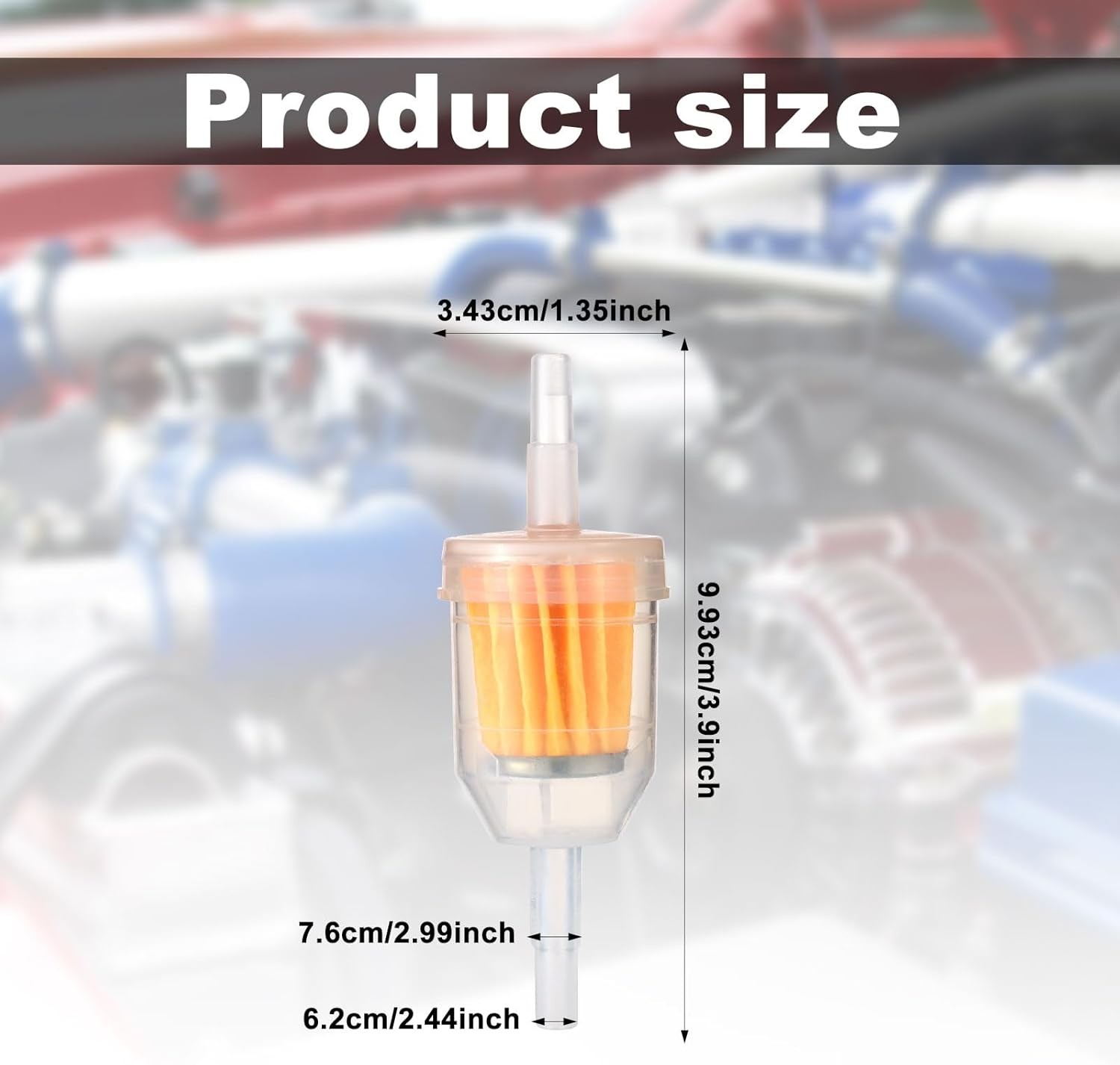 AM116304 Fuel Filter 25 050 22-S, Small Engine Gas Filter for 1/4 & 5/16 Inline Filter Replacement Compatible with John Deere Kohler for Lawn Tractor