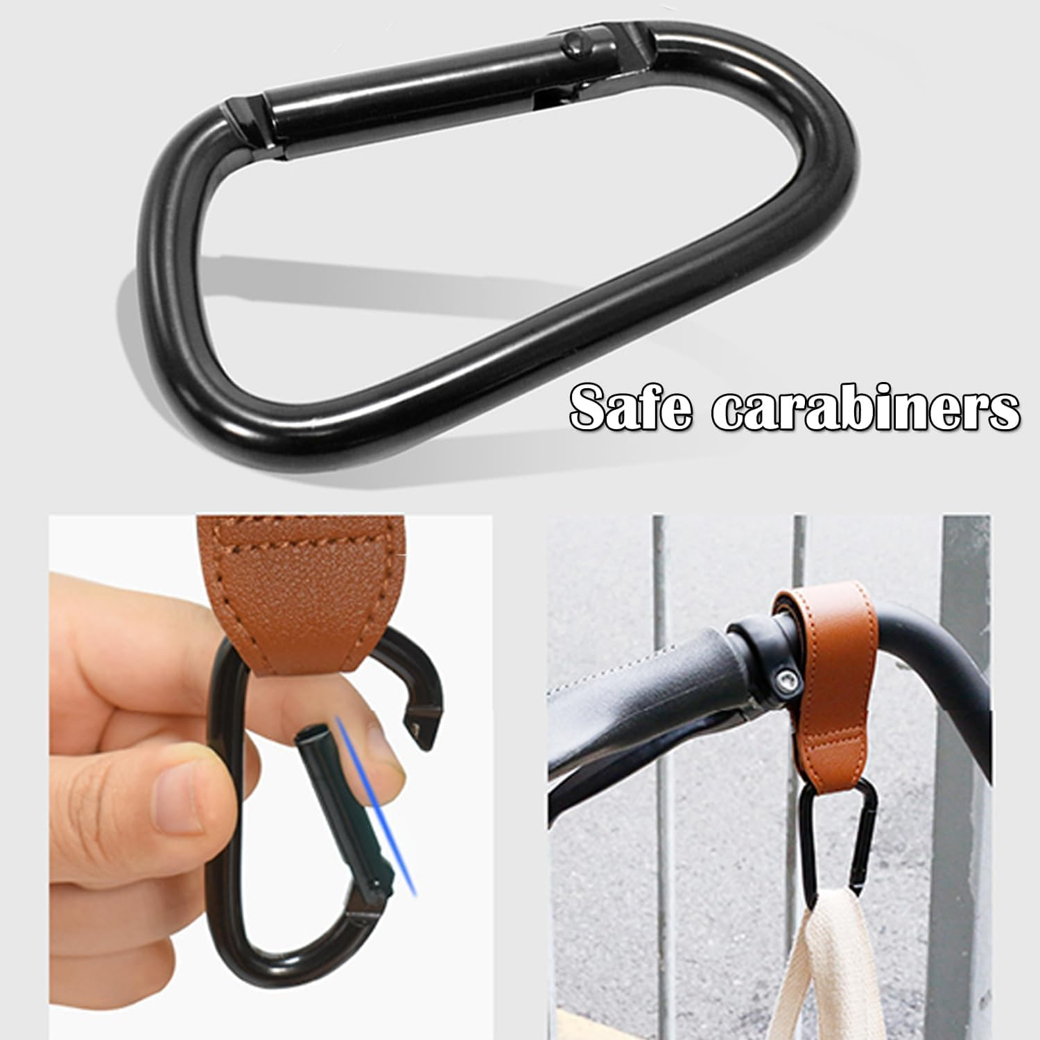 Baby Stroller Hooks Clips, 4Pcs Stroller Hooks Pram Hooks Buggy Clips, Stroller Clips Mommy Bag Hooks Clips,Baby Stroller Hooks for Hanging Bags, Portable Stroller Hooks Stroller Clips for Hanging image number 6