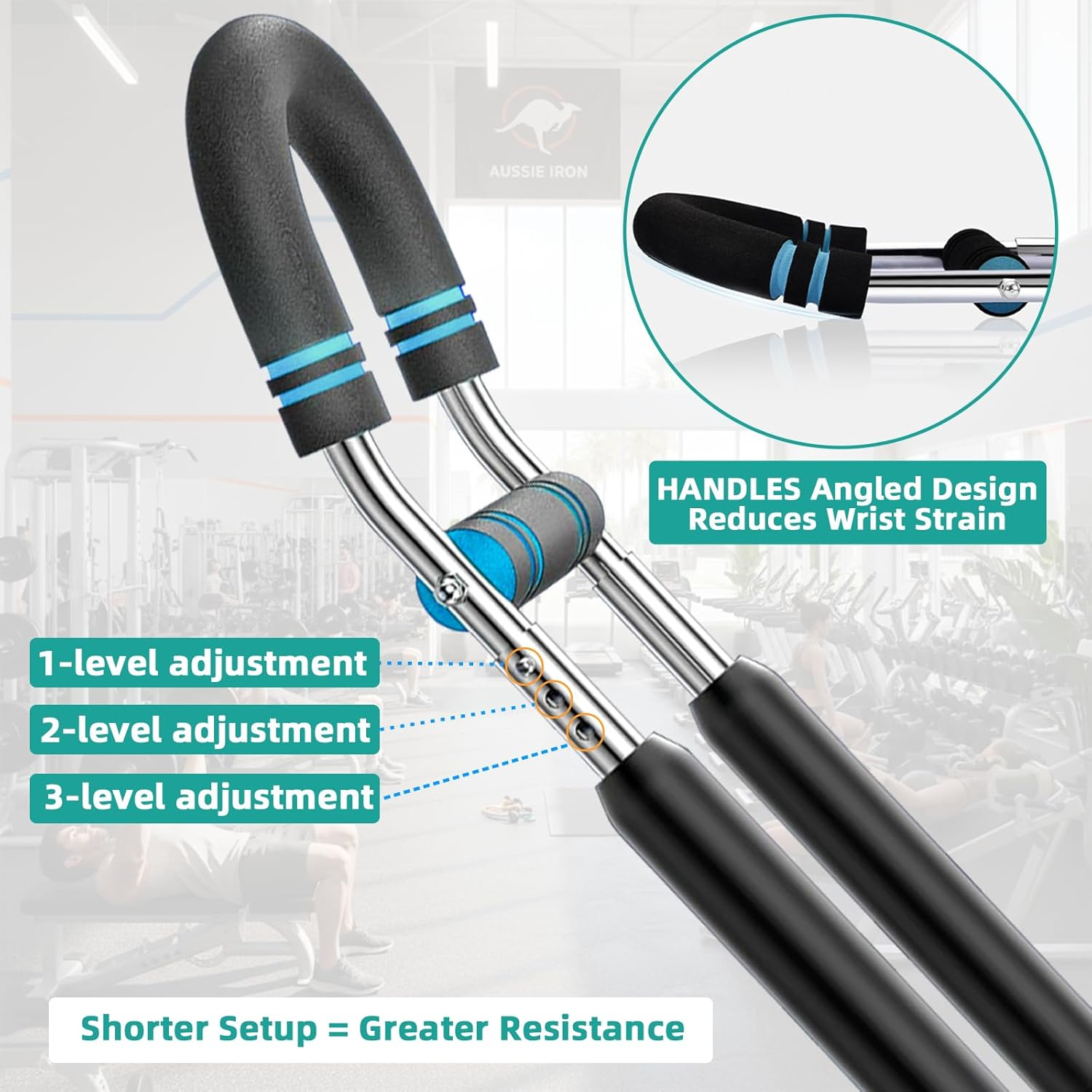 Gautio Twister Arm Trainer, 60-110Lb Adjustable Resistance Chest Workout Equipment for Men, Portable Fitness Exerciser for Shoulders & Forearms Muscle Training & Muscular Strength Enhancement