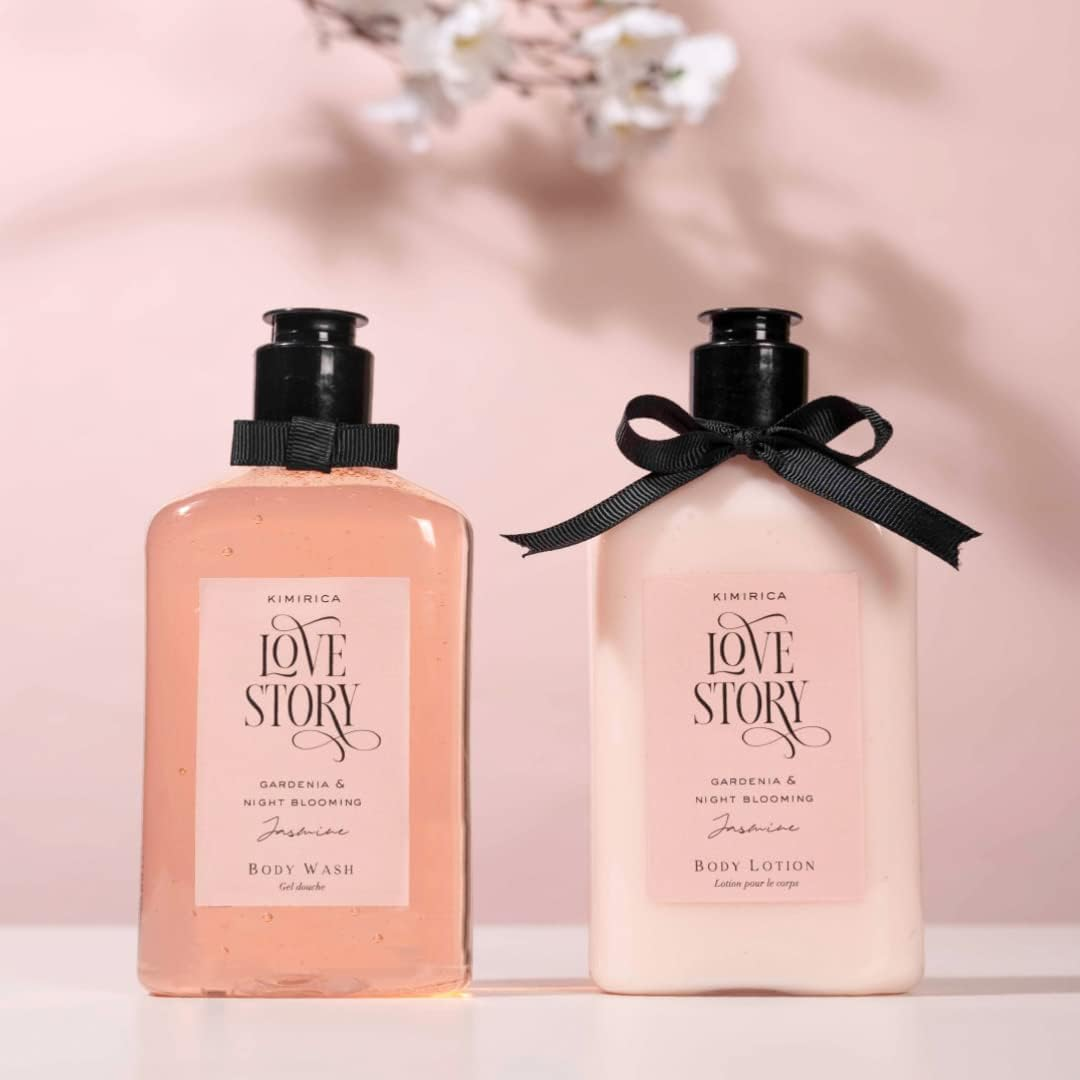 Kimirica Love Story Gardenia and Night Blooming Jasmine Shower Gel and Moisturizing Summer Body Lotion Duo,(270Ml | 270Ml) image number 3