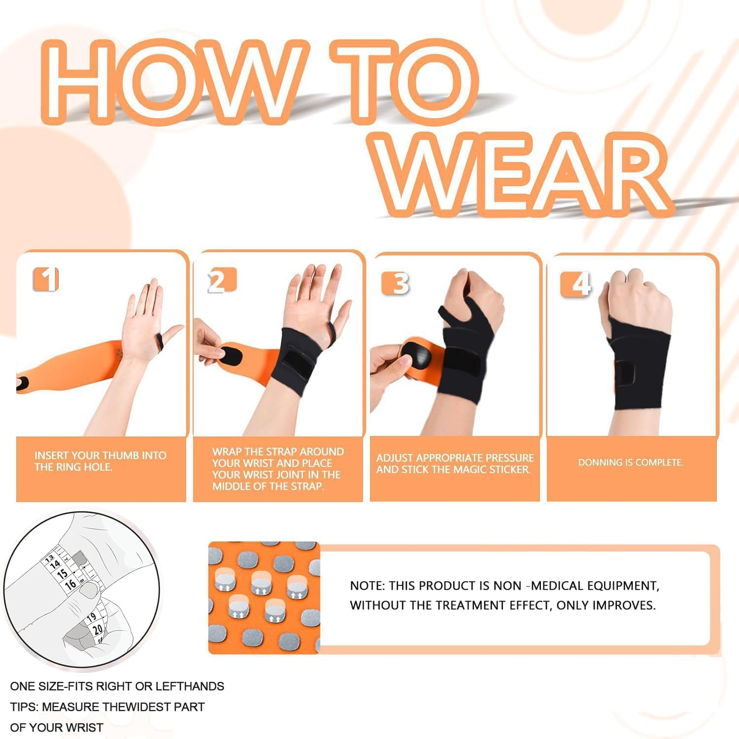 2Pcs Wrist Support Brace, Wrist Support for Carpal Tunnel Pain Relief, Wrist Brace, Ultra-Thin Elastic for Tear, Wrist Wraps Repetitive Wrist Use Injury, Fits Both Wrists (Black) - Black image number 2