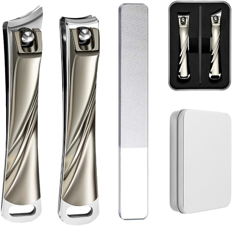 Vekol Nail Clippers Set 3 Pack, Fingernail Clipper for Men Women, Ingrown Nail Clipper, Ultra Sharp Slant Curved Blade Nail Clipper for Thick Toenails, Premium Stainless Steel Nail Clippers image number 6