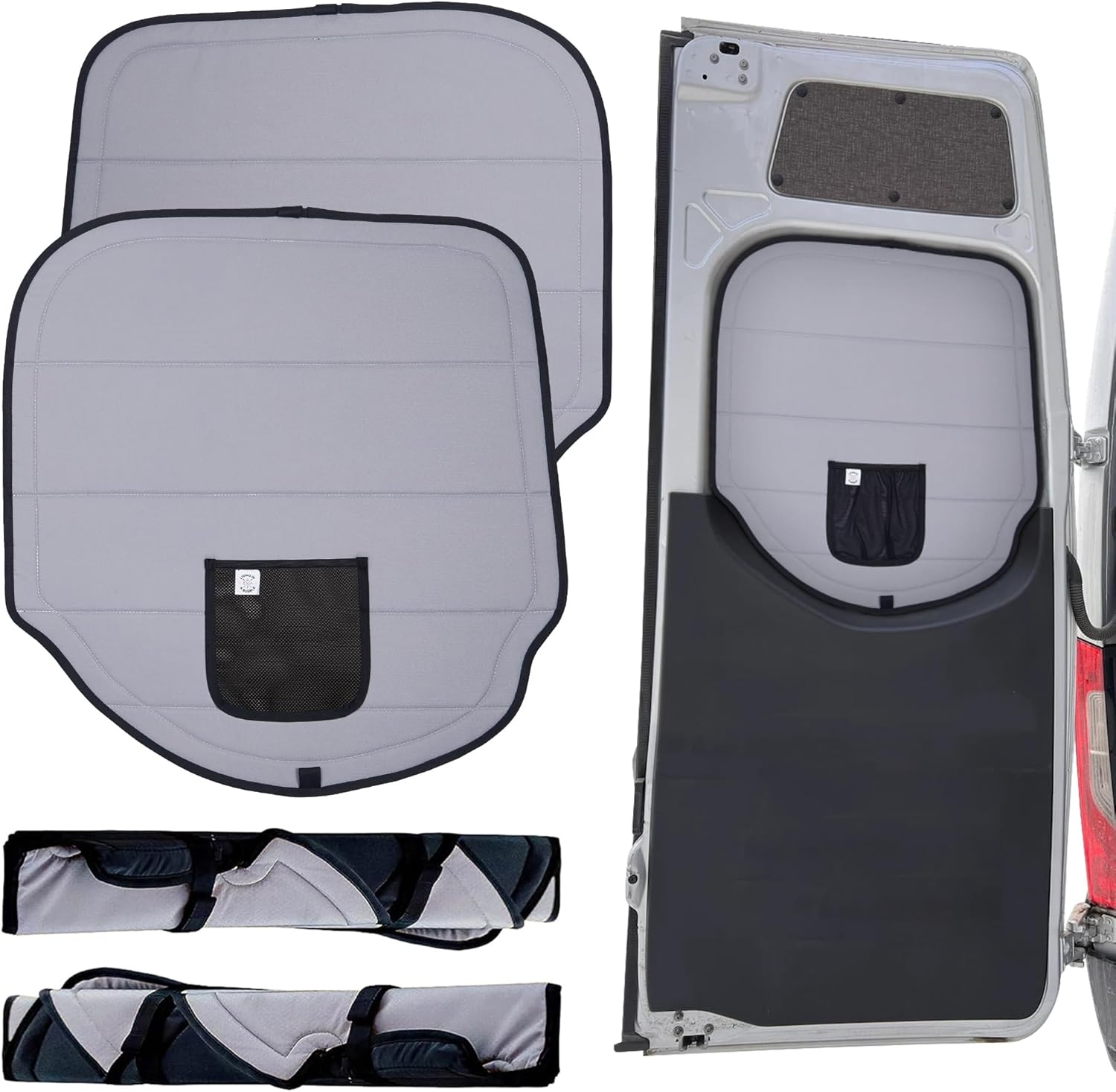 Living in a Bubble Insulated Blackout Window Covers for Mercedes Benz Sprinter Van (Driver/Passenger Door 2007-2018)