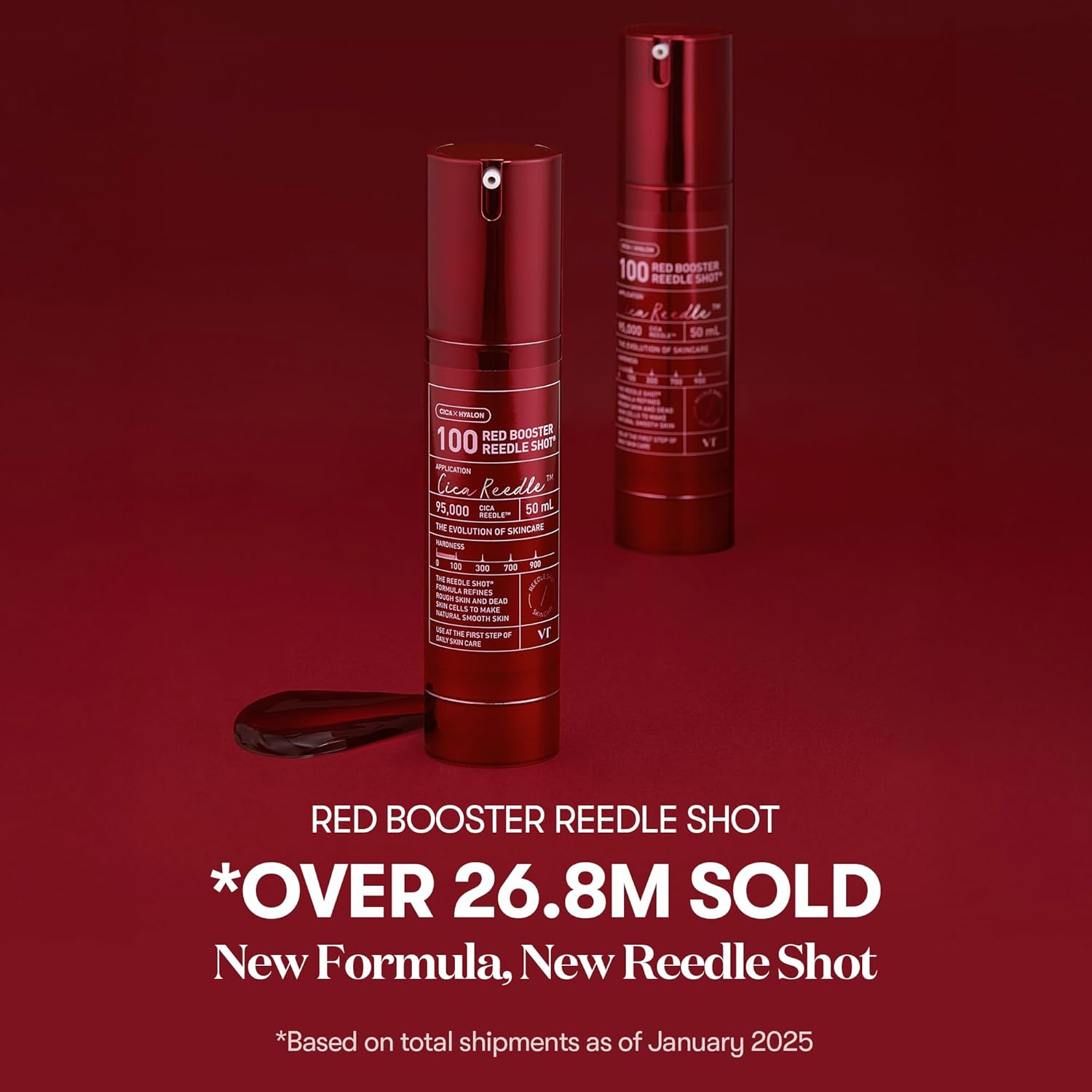VT COSMETICS Red Booster Reedle Shot 100, Spicule Microneedling Serum for Acne-Prone & Inflamed Skin, Antioxidant, Exosome Serum for Smooth & Glass Skin, Korean Skin Booster 1.69 Fl Oz (50Ml) image number 6