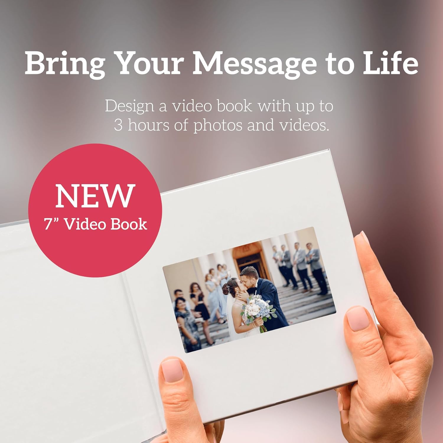 Heirloom 7" Video Book &ndash; Create a One-Of-A-Kind Gift with Your Memories &ndash; 1 Hour Playback &ndash; White Cover Only image number 3