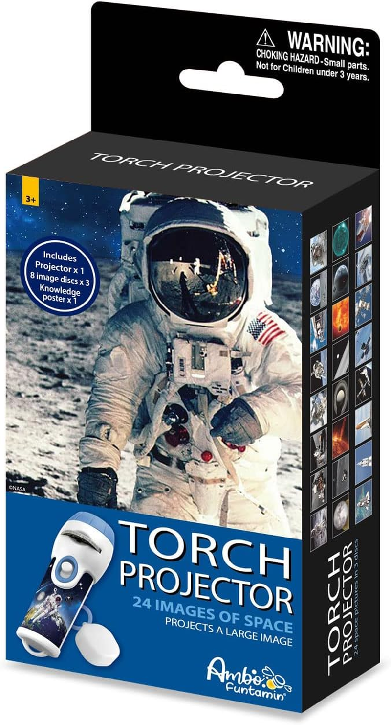 Space Large Torch Projector with 24 Images in 3 Discs, Ideal Kids STEM Education Toys, Starry Night Light, Decoration for Home Theater Ceiling Bedroom Party Living Room image number 2