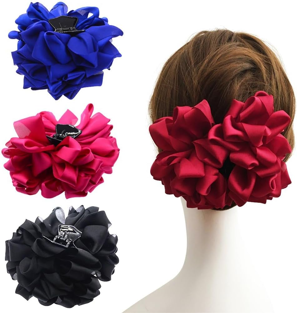 Pack of 4 Flower Hair Clips Large Hair Clips Hair Claws Clips for Women Girls Hair Accessories