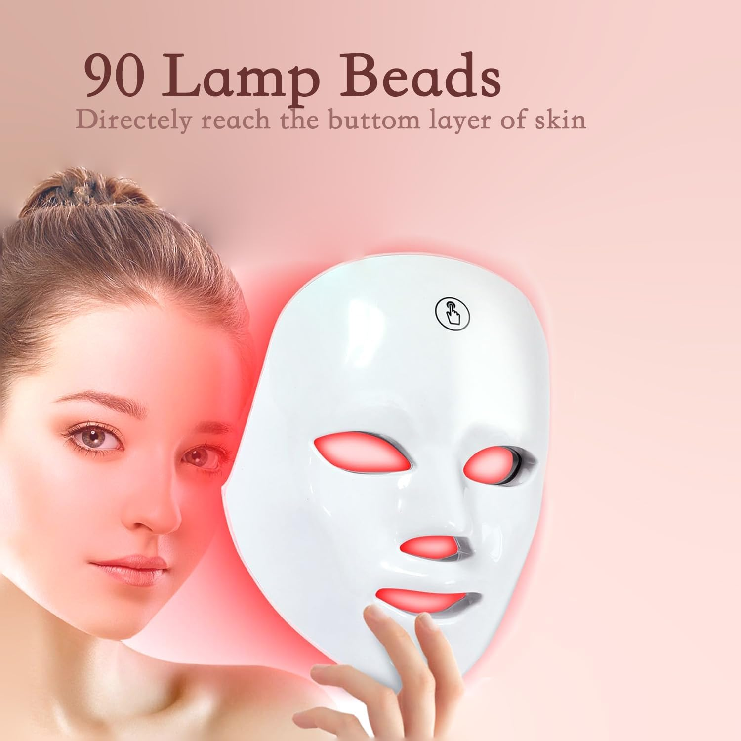 SBERAY Red Light Therapy Face Mask, 7 Colors LED Face Mask, Portable Rechargeable LED Mask Light Therapy Facial Skin Care Device for Anti-Aging at Home, Salon, Travel image number 6