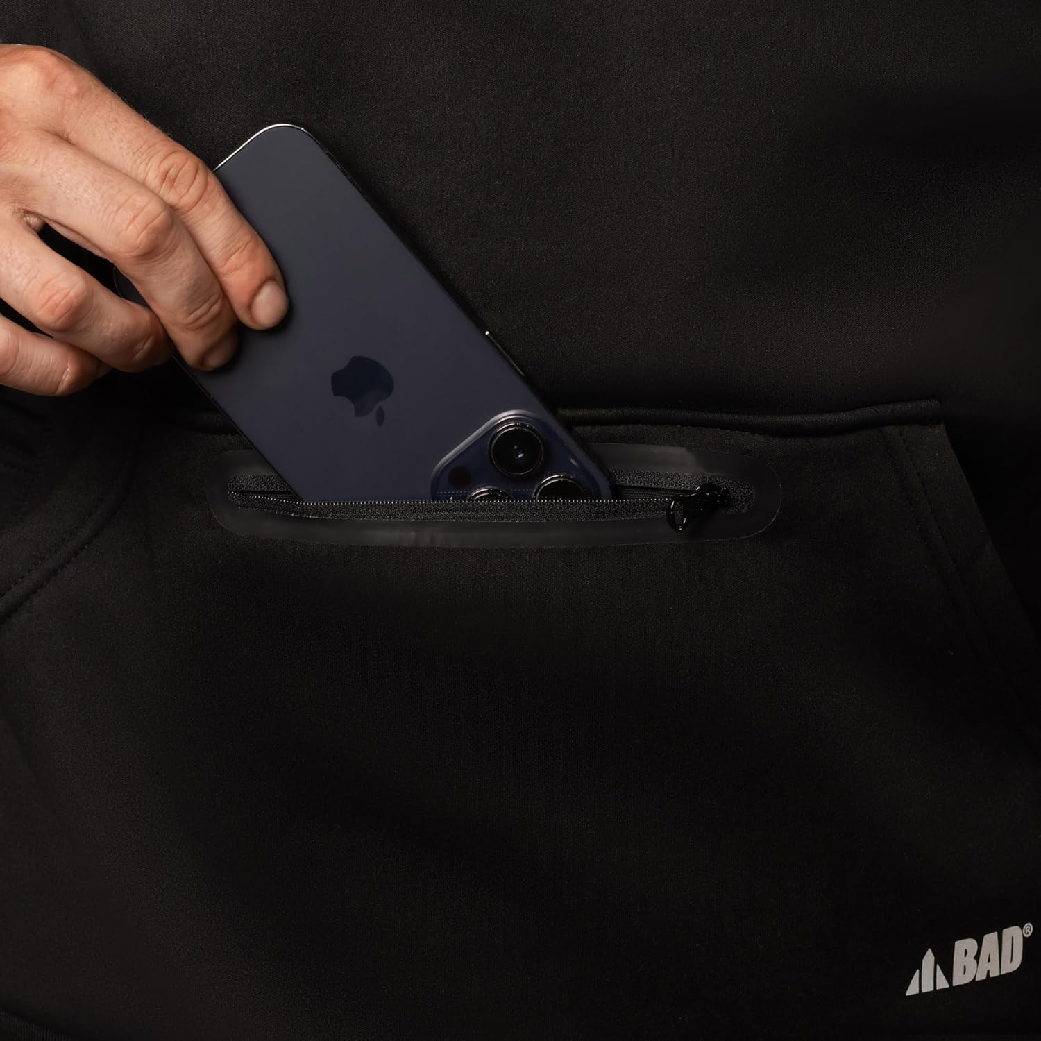 Bad Workwear Waterproof Rain-Defend Hi-Vis Fleece 1/4 Zip Jumper - Waterproof & Windproof | Fleece Fabric | Men&rsquo;S Jumper with Pockets | Regulate Warmth | Elastic Wrists | image number 1