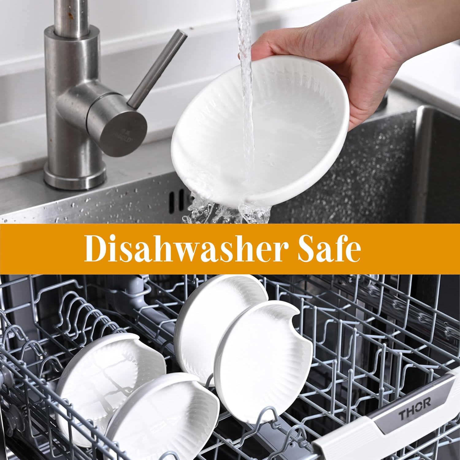 Ceramic Spoon Rest for Counter-12Cm Spoon Holder for Stove Top & Kitchen Bench,Heat Resistant,Modern White Kitchenware for Aussie Kitchen, Protects from Drips, Dishwasher Safe, 1 Pcs,(White) image number 4