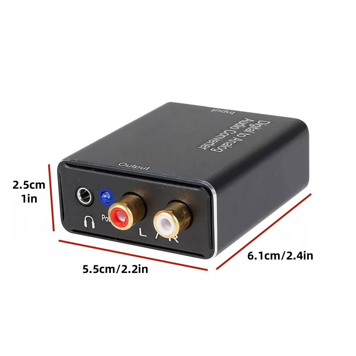 Digital to Analog Audio Converter Optical Coaxial Input to Stereo RCA & 3.5MM Audio Output for TV HD DVD AV Amplifier image number 2