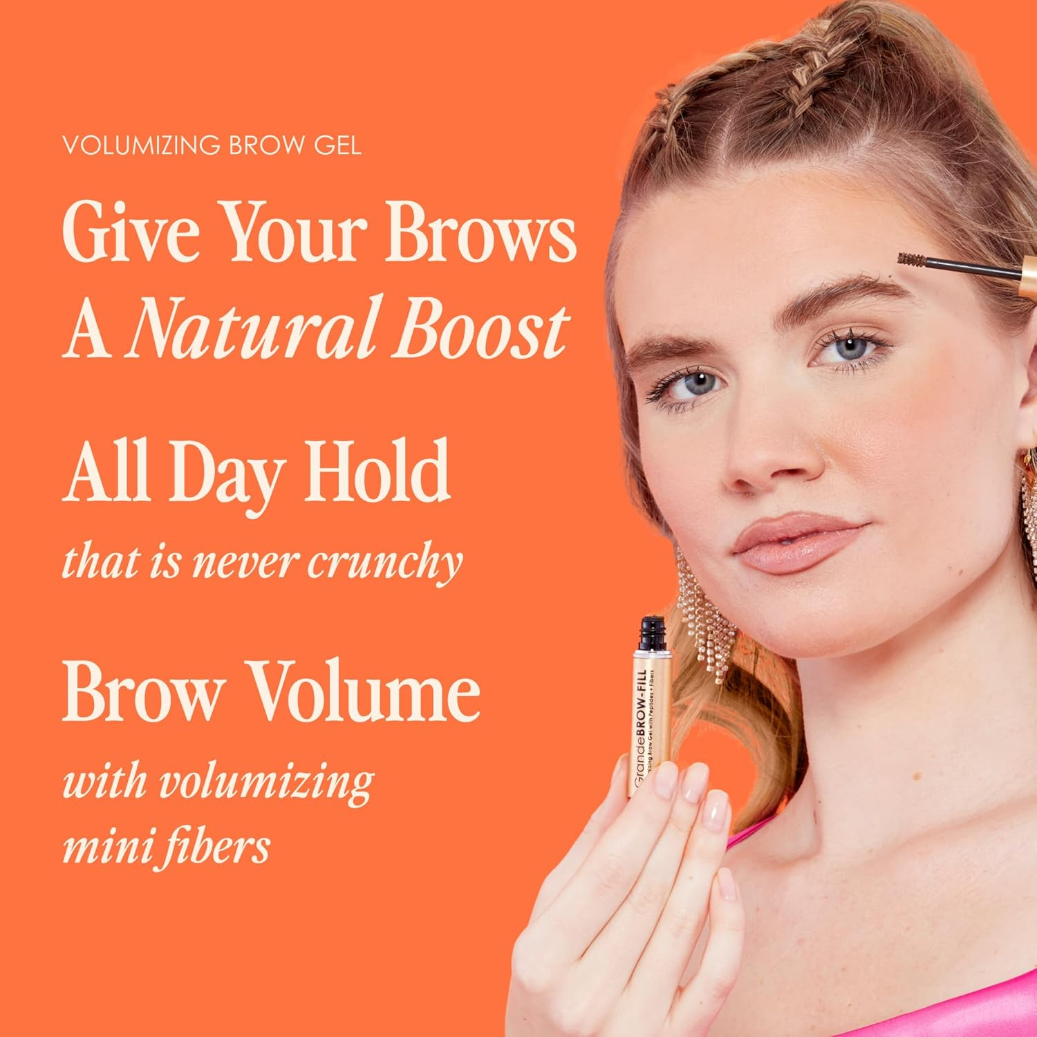 Grande Cosmetics Grandebrow-Fill Volumizing Brow Gel - 5. Ebony image number 5