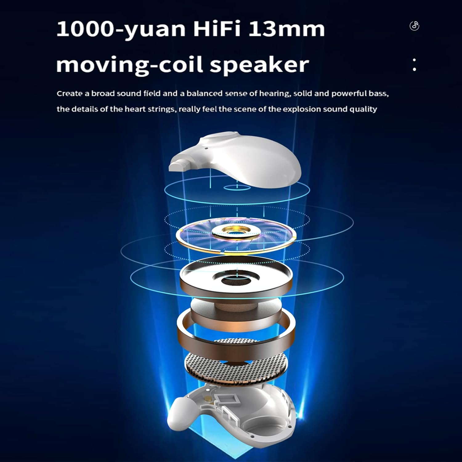 Xmenha Mini Headphones Bluetooth Invisible Wireless Headphones for Small Ears with Noise Cancelling Sleep Headphones Noise Cancelling In-Ear Headphones for Sleeping Wireless Sleep Headphones image number 6