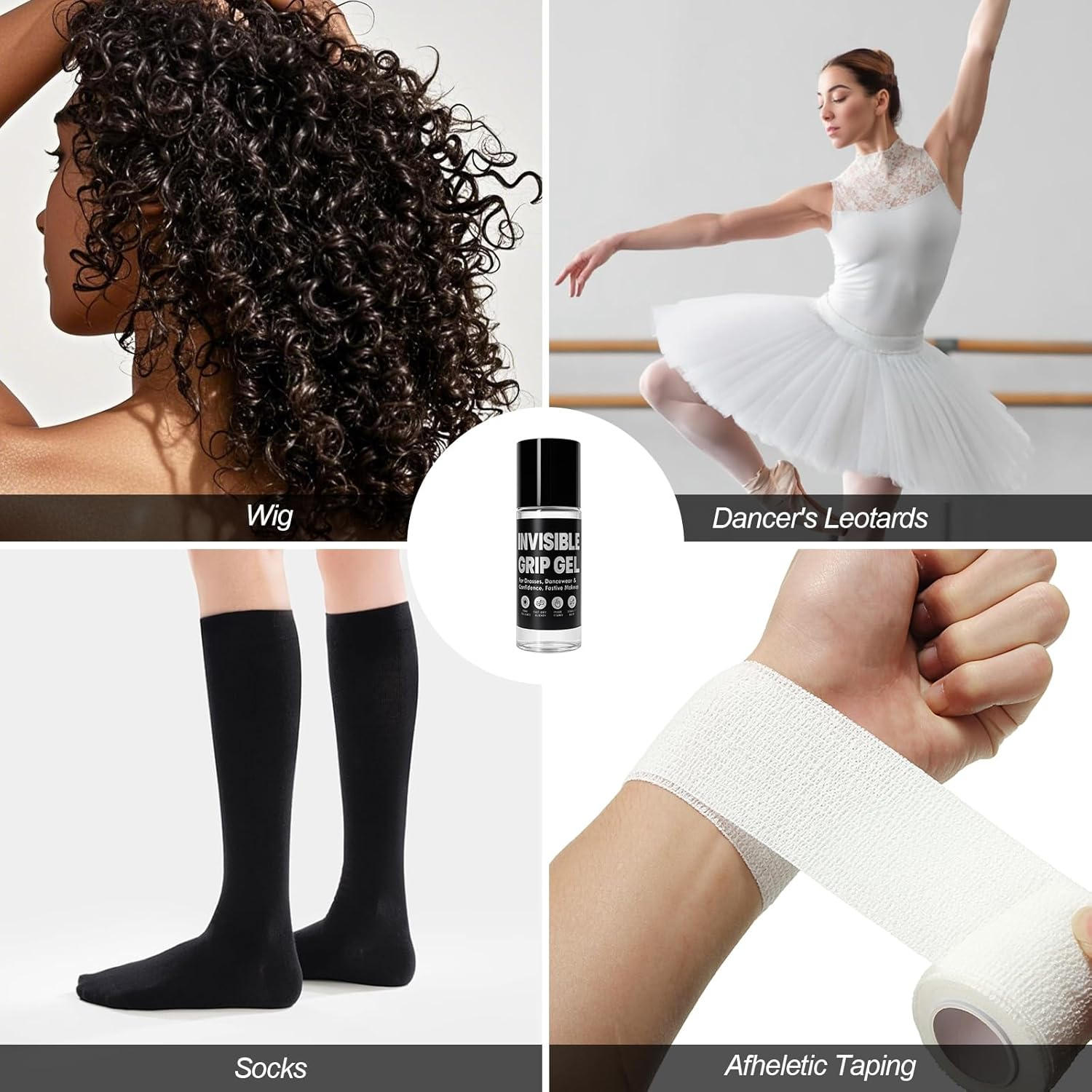 Anti-Slip Roll-On Glue for Clothes, 2Oz Invisible Fashion Adhesive for Dancers, Clothing Grip Solution for Legs, Socks, Costumes &ndash; Sweat Resistant, Residue-Free, Strong Hold image number 2