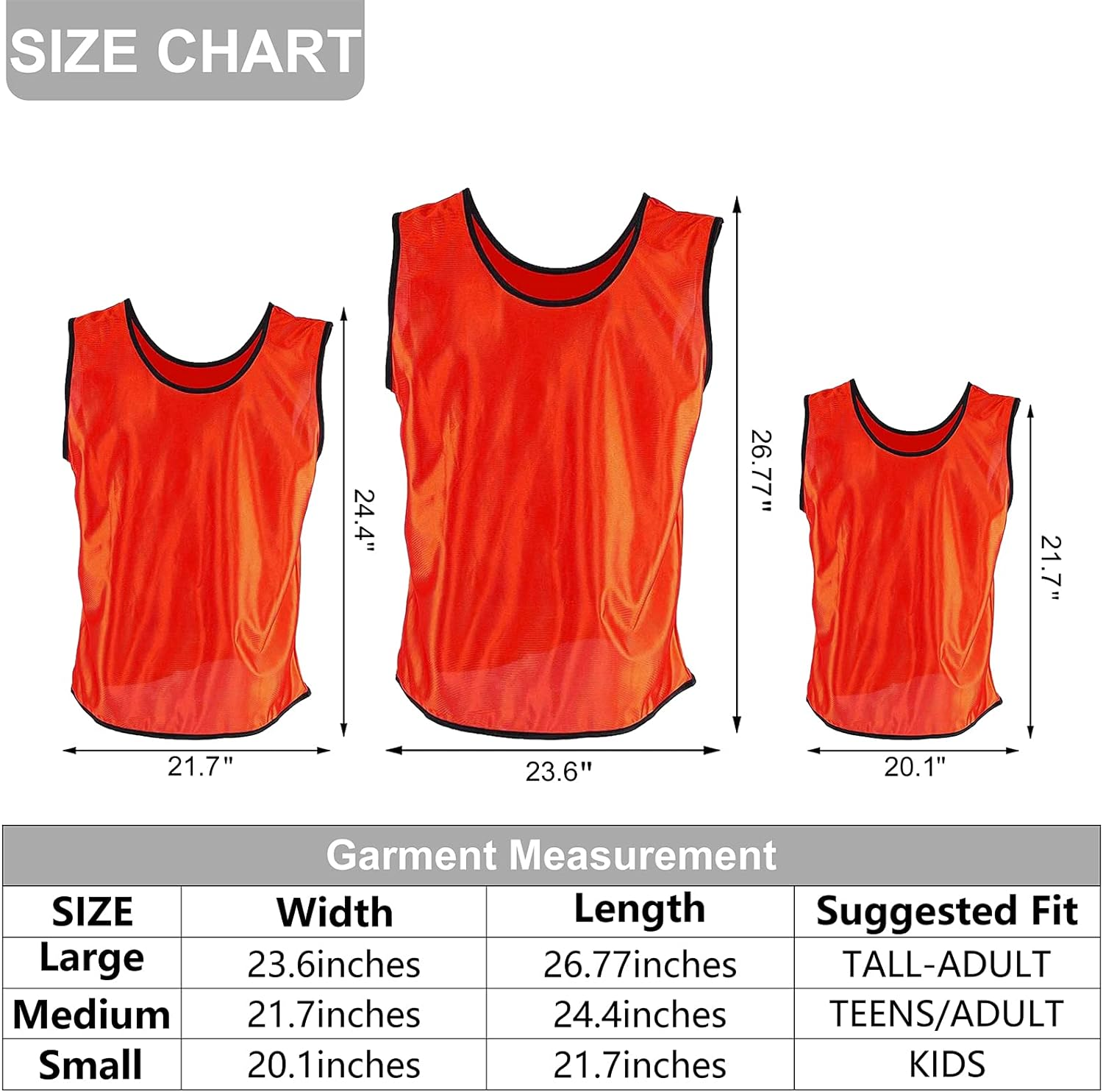 Perzomido Soccer Scrimmage Team Practice Jersey, Scrimmage Vests Team Pinnies Jerseys image number 6