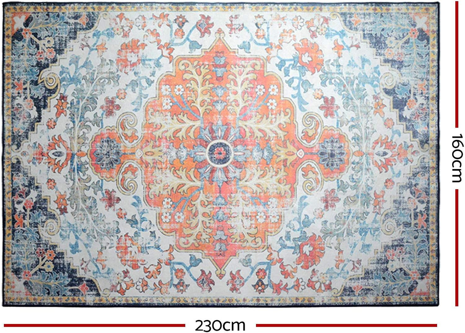 Artiss Floor Rugs, 160 X 230Cm Floors Runner Area Rug for Living Room Large Carpet Mat Home Bedroom Kitchen Decor Outdoor Indoor Accessories, Washable Rectangle Short Pile Easy Care Multicoloured. image number 3