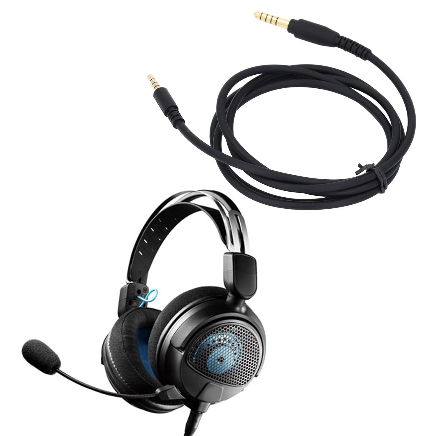 Pomya Replacement Audio Cable for ATH GL3 ATH GDL3 Headset, 1.3M Headphone Sound Cable with 3.5Mm Connector, Lossless Sound Quality, Plug and Play image number 1