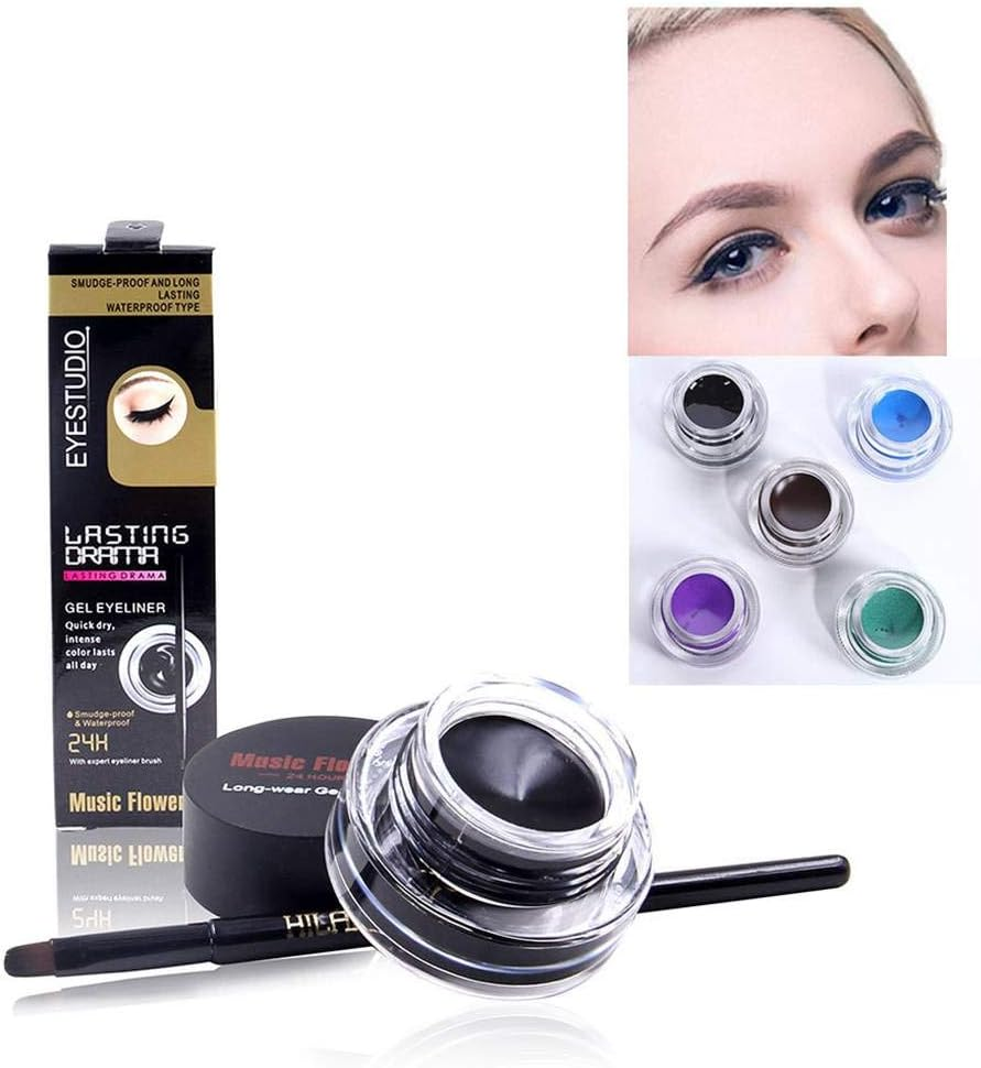 Waterproof Eyeliner Gel Eye Makeup Cream Cosmetics Portable Multifunctional Palette Eye Liner Cream Purple - Purple image number 2