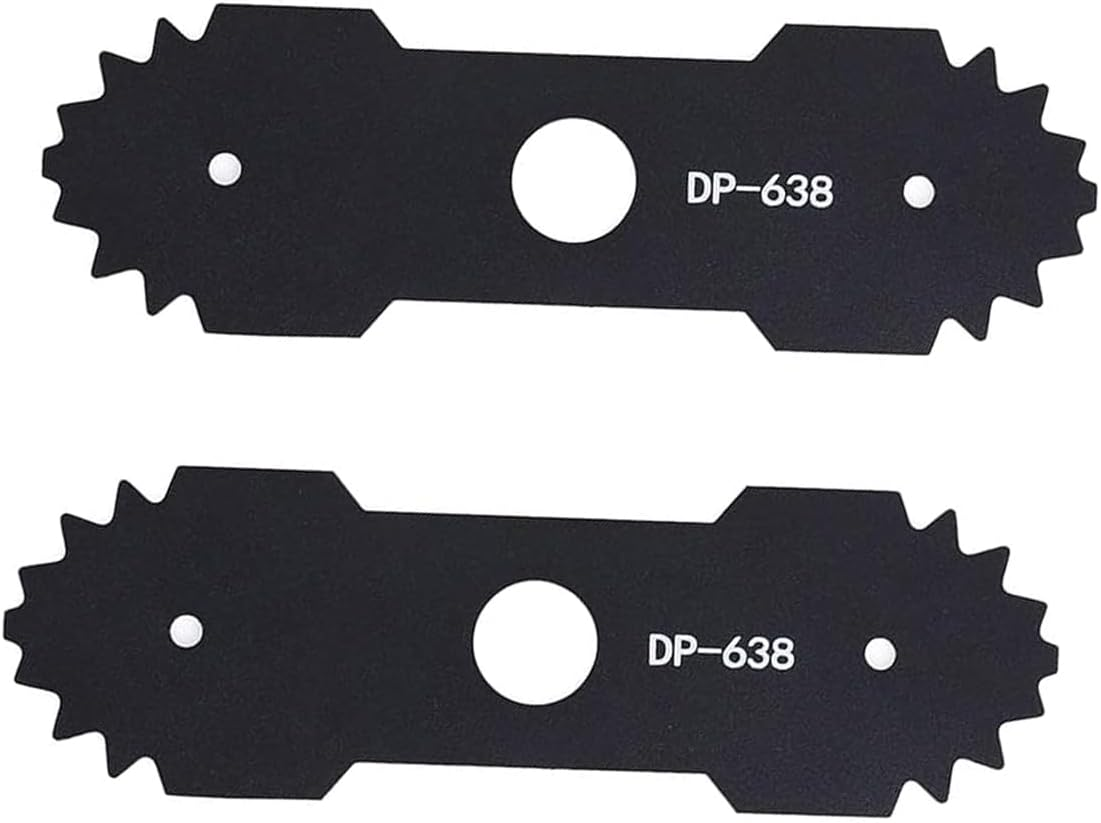 WEZCHUGHAOL 2 PCS Heavy Duty Lawn Mower Edger Blades with Teeth - Compatible with Ryobi Edger RY13050 RY13050A RY15518 RY40030 - Durable Steel Replacement Blades for Precise Lawn Trimming image number 2
