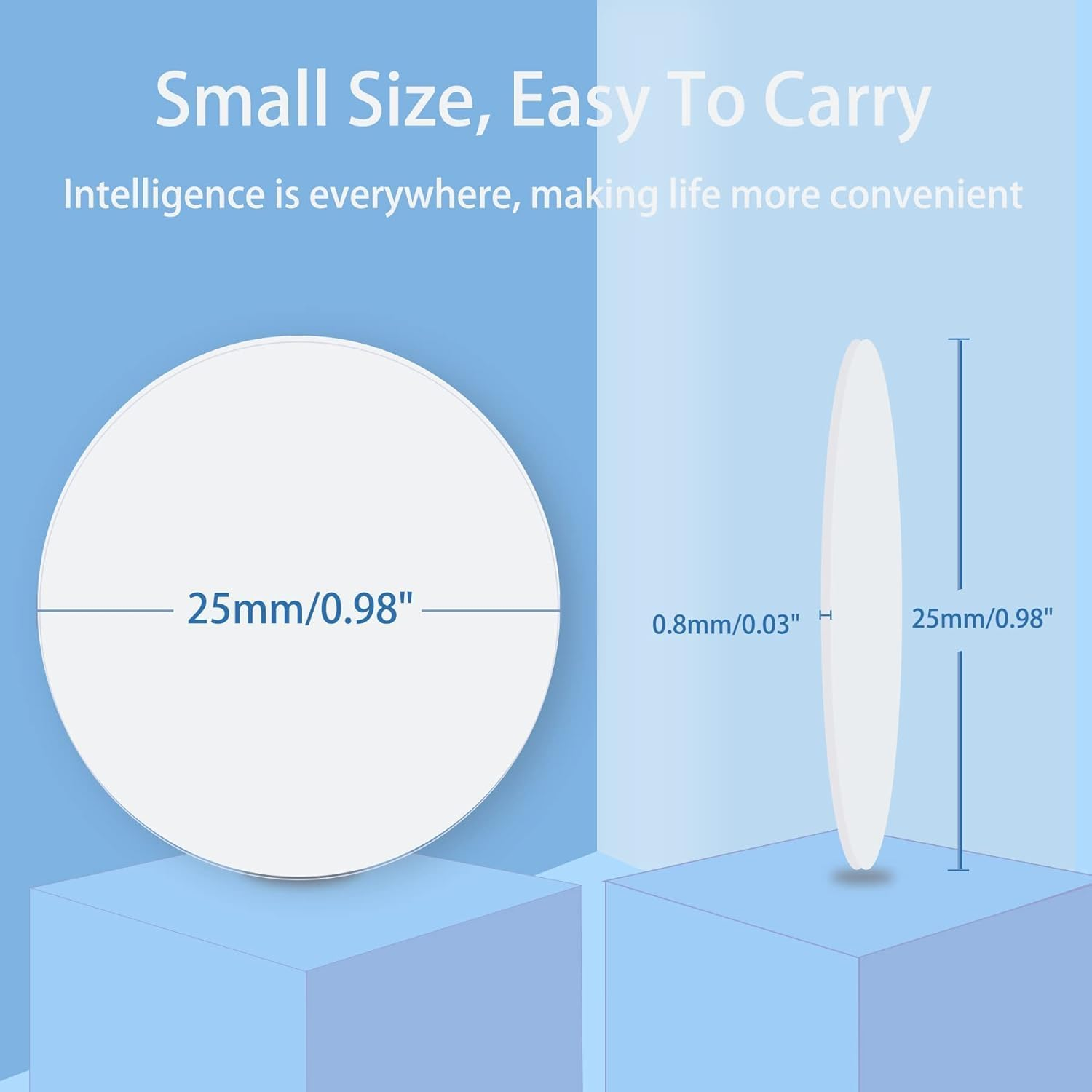 50PCS BABIQT NFC Tags NTAG215 Card, Rewritable NFC 215 Tag Coin Card 25Mm Compatible with Amiibo Android and All NFC Enabled Devices image number 2