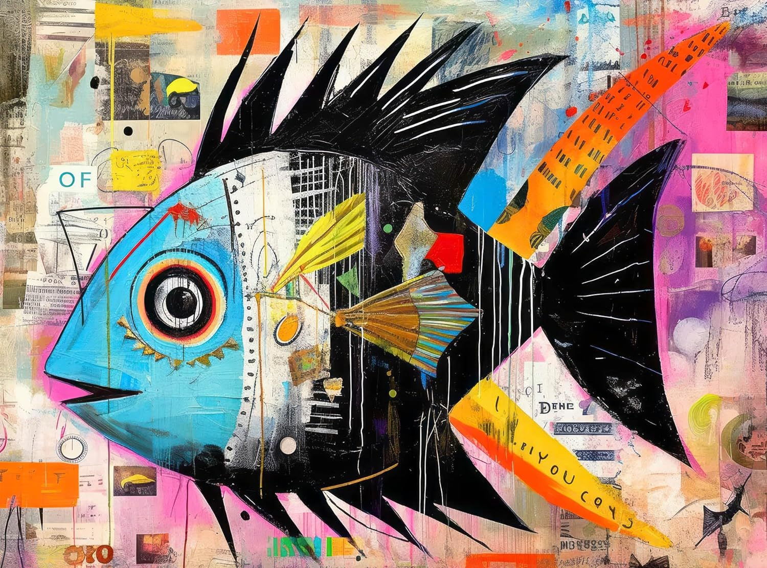 Angelfish Abstract - Best New 1000-Piece Jigsaw Puzzle for Adults - Vibrant Artistic Marine Design - Eco-Friendly Materials - Unique Gift - from Cross & Glory - Challenging Brain Teaser