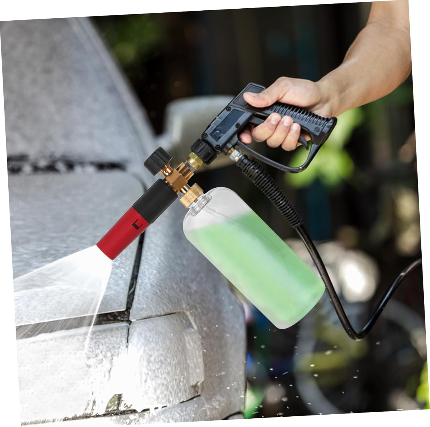 SOESFOUFU Car Washing Foam Sprayer Attachment Wide Mouth Spray Bottle for Pressure Washer, Heavy-Duty Cleaning Foam Sprayer for Car Care and Garden Use, Quick Connect Nozzle image number 6