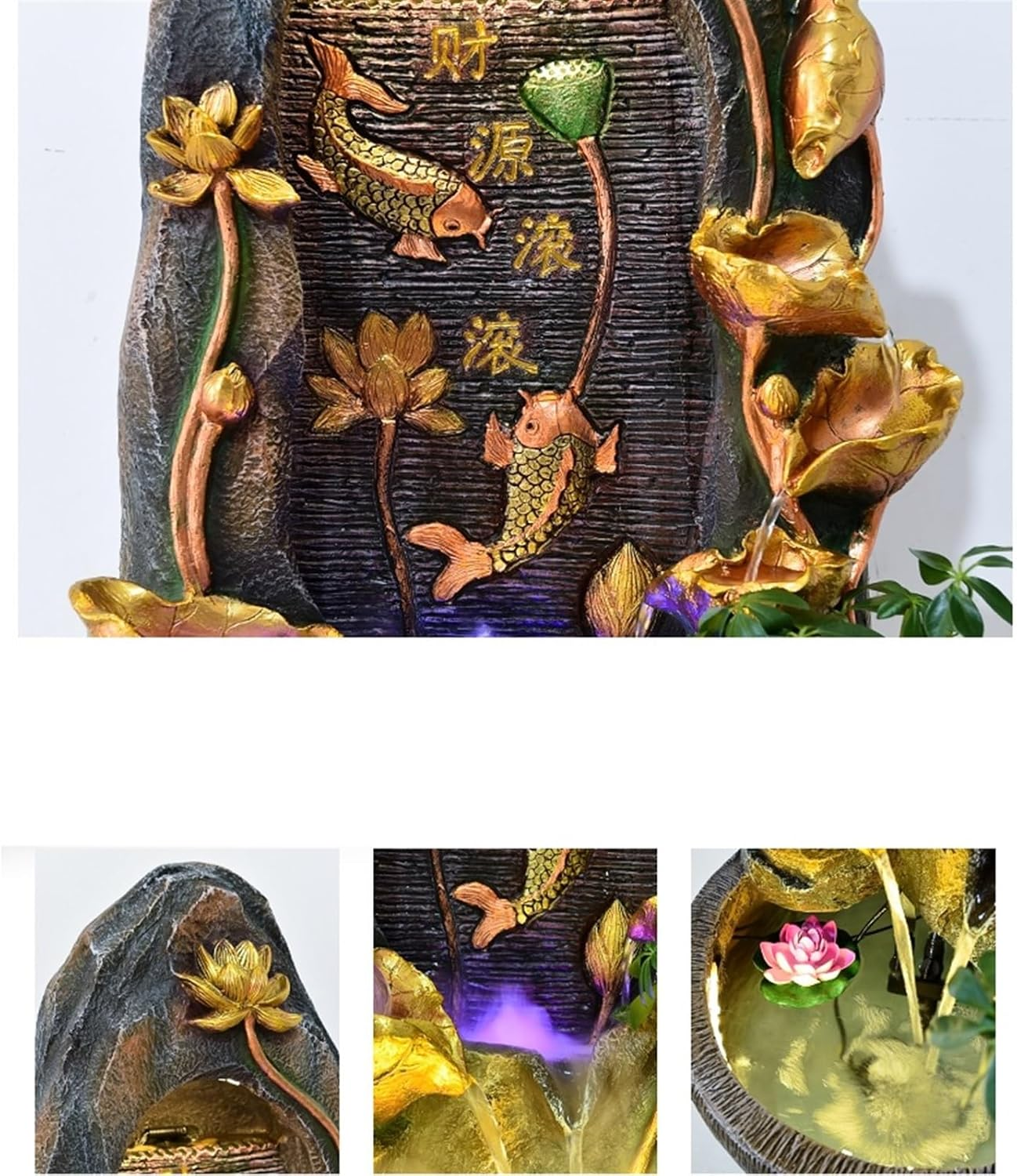 Outdoor Fountain Chinese Fountain Water Circulation Decoration, Living Room Courtyard Office Rockery