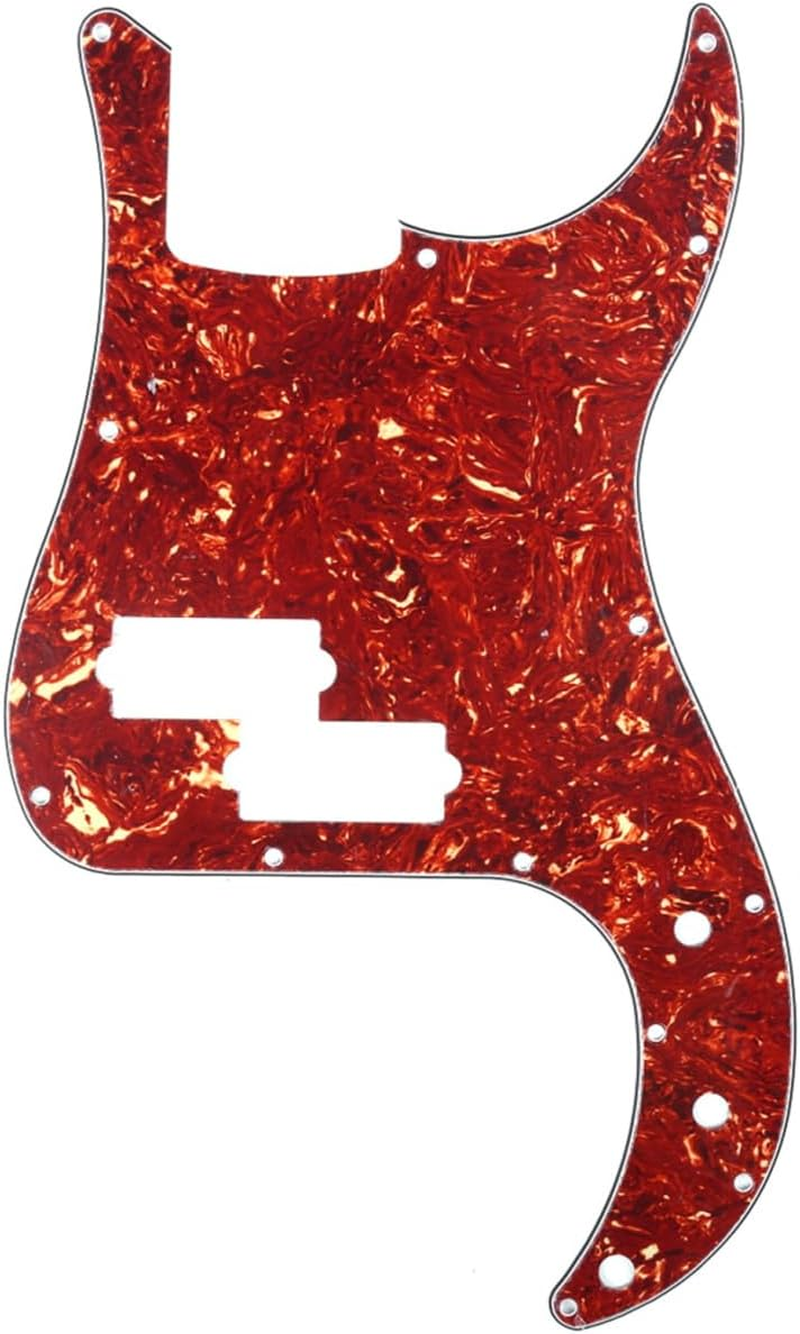 Musiclily 13 Hole P Bass Pickguard for Fender American/Mexican Standard Precision Bass,4Ply White Pearl image number 6