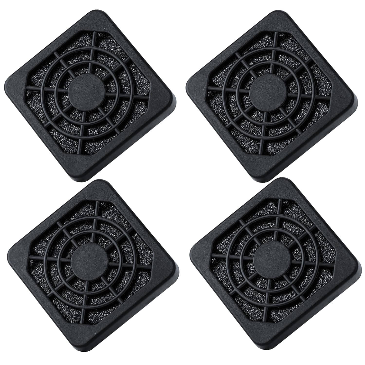 SQXBK 6PCS Cooling Ventilator Fan Filter Dust Cover Black 40MM Fan Cooling Fan for Computer Case Fan Dirt Filtration image number 2